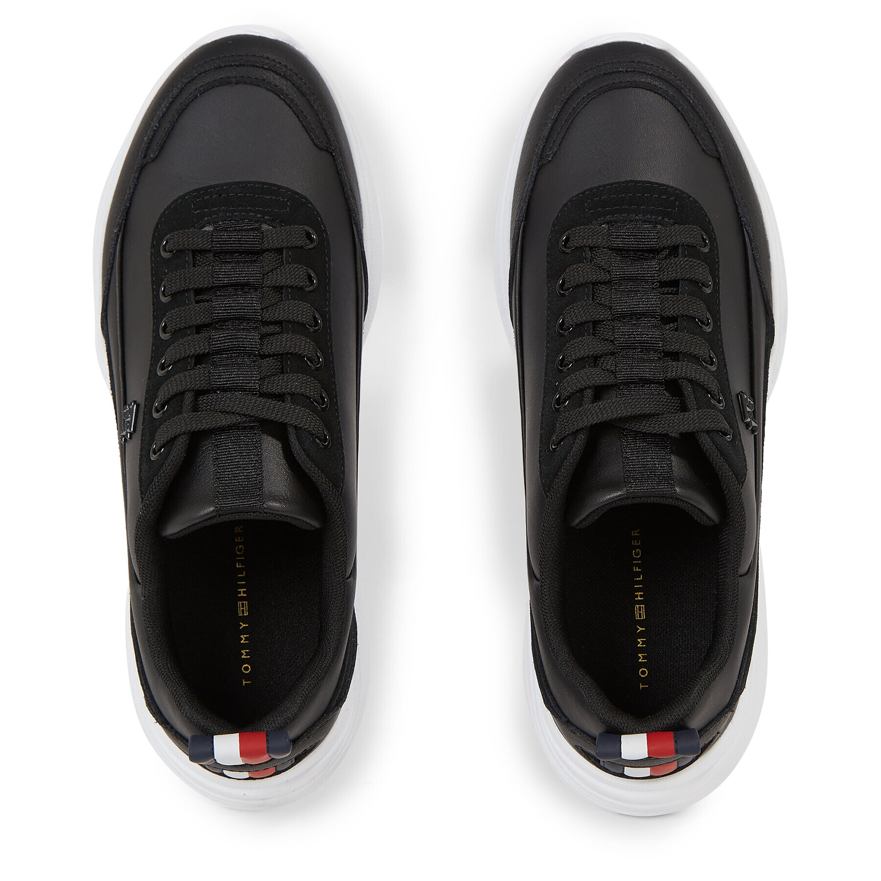 Tommy Hilfiger Сникърси Elevated Global Stripes Runner FW0FW07607 Черен - Pepit.bg