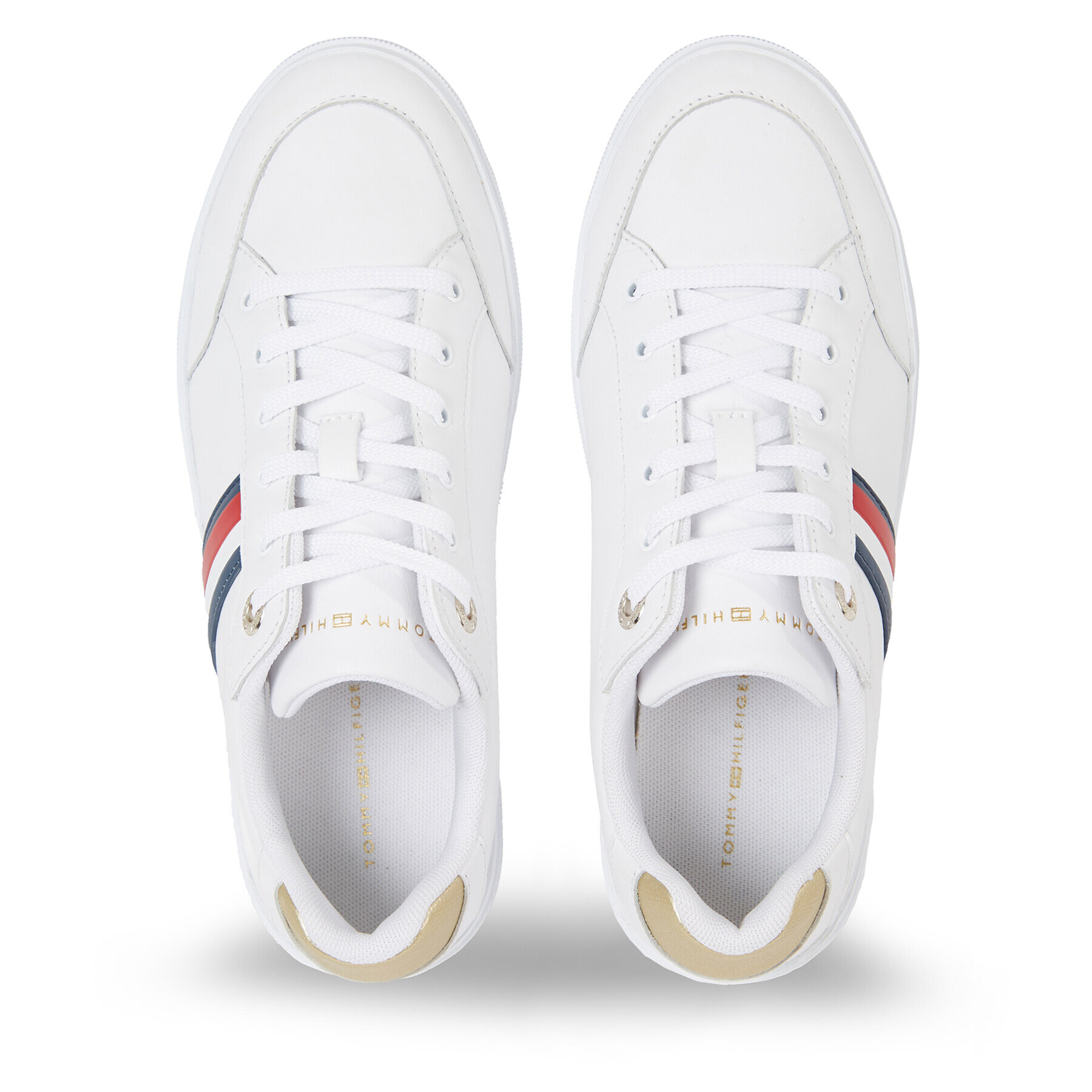 Tommy Hilfiger Сникърси Elevated Global Stripes Sneaker FW0FW07446 Бял - Pepit.bg