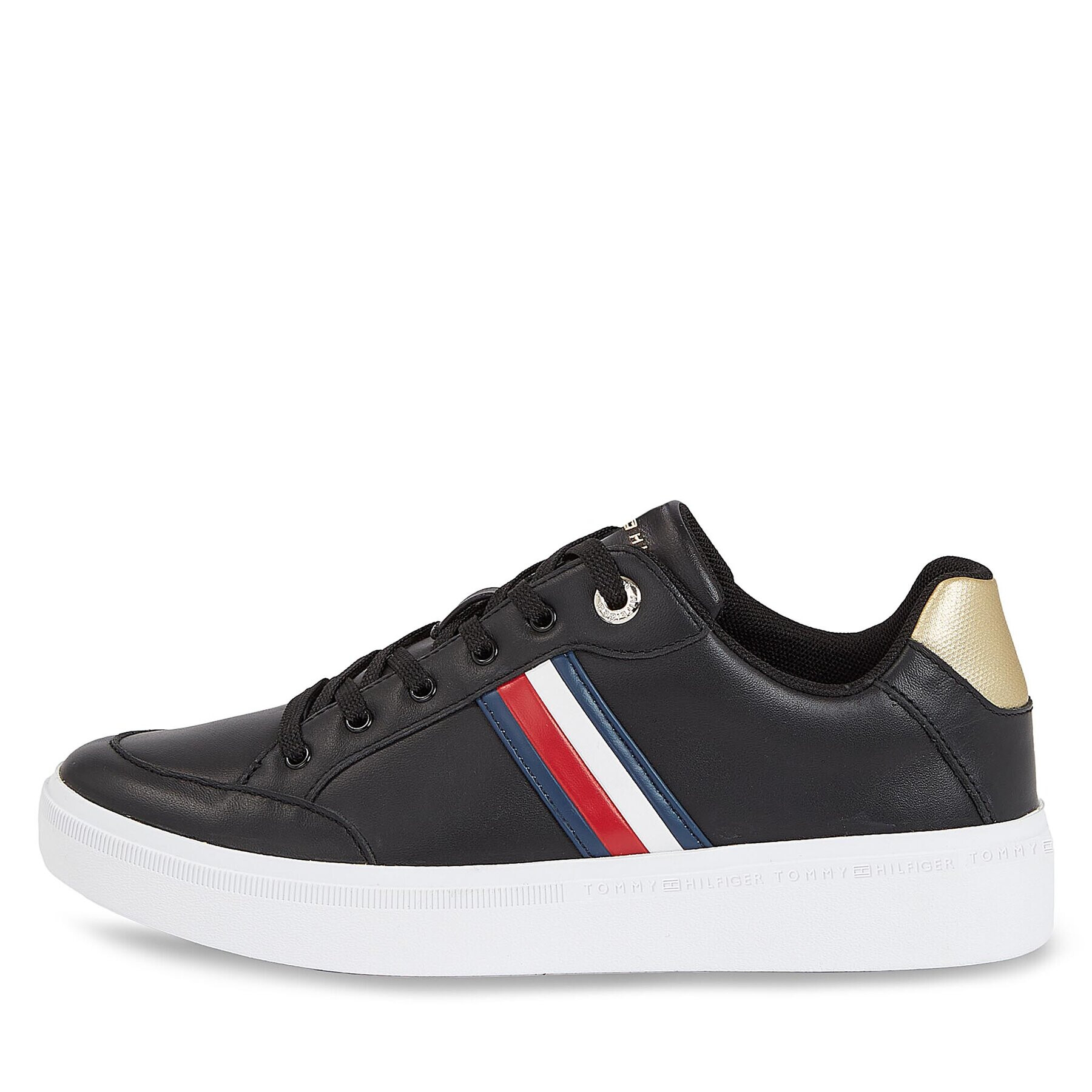 Tommy Hilfiger Сникърси Elevated Global Stripes Sneaker FW0FW07446 Черен - Pepit.bg