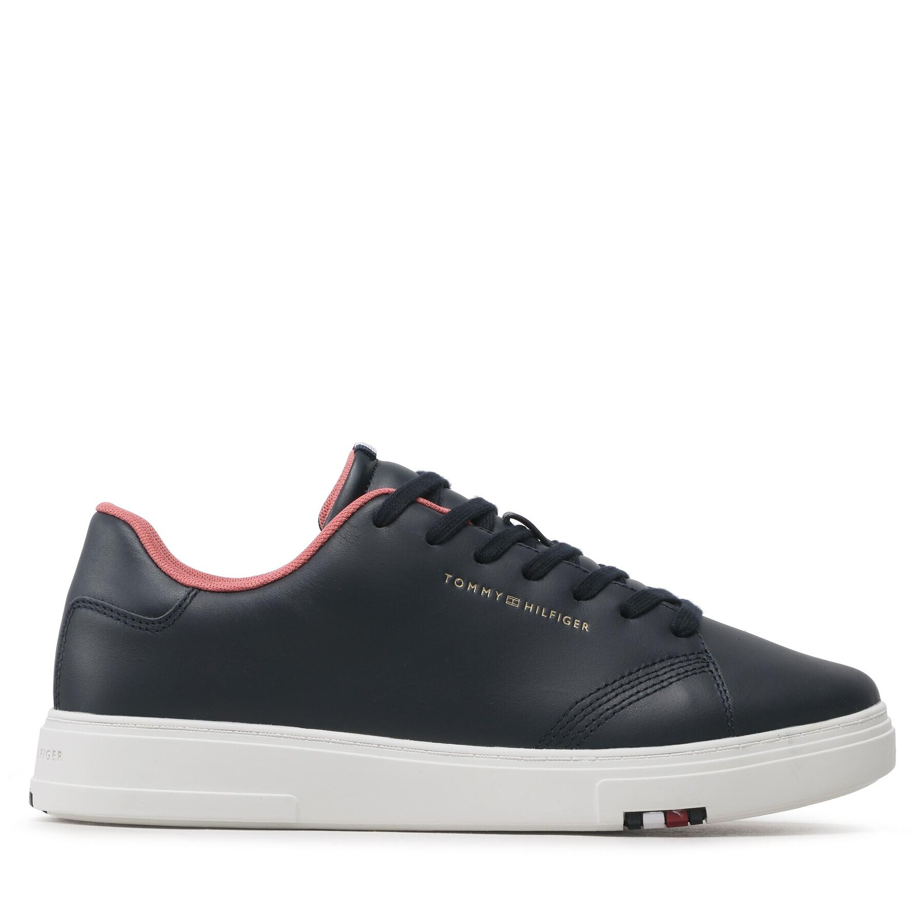 Tommy Hilfiger Сникърси Elevated Rbw Cupsole Leather FM0FM04487 Тъмносин - Pepit.bg