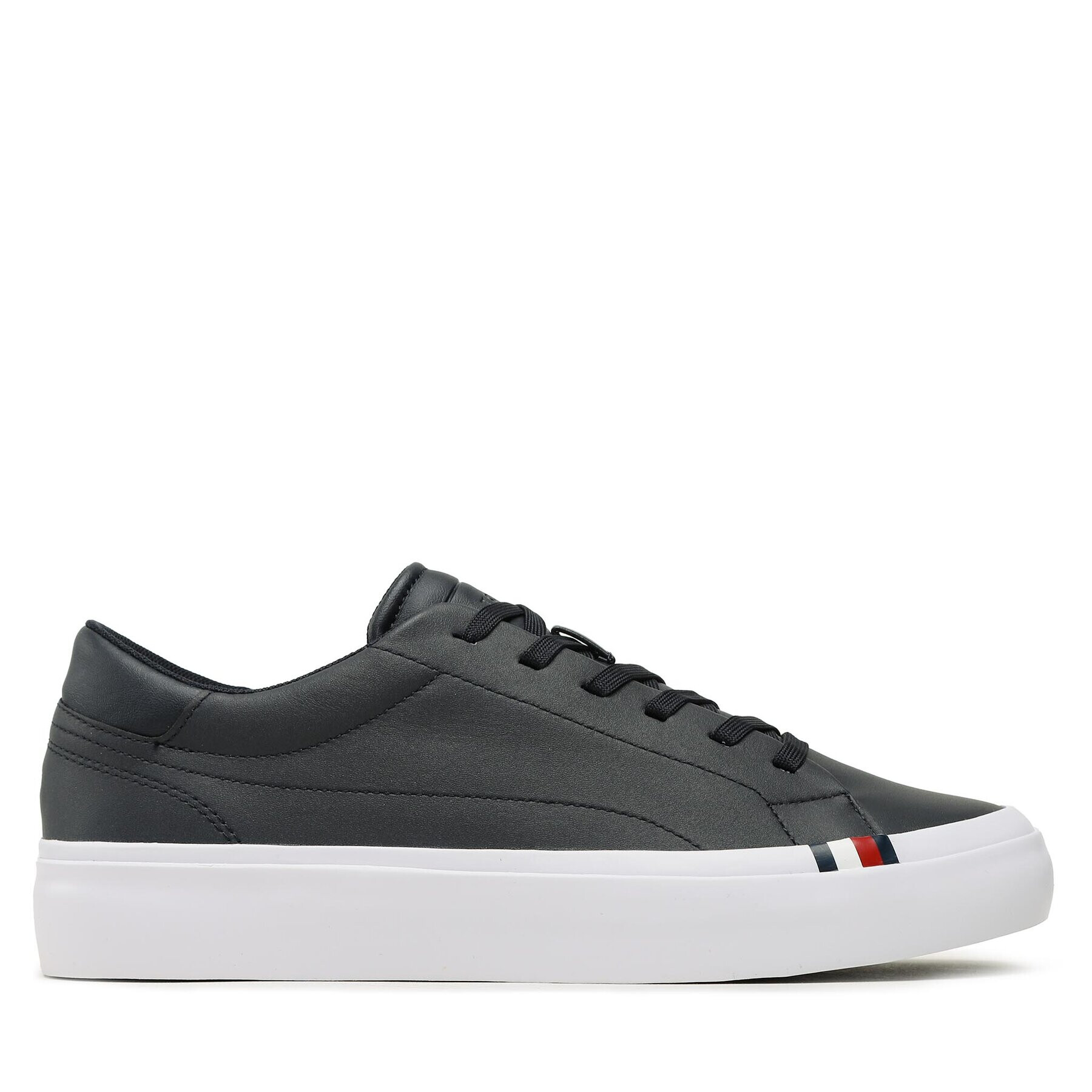 Tommy Hilfiger Сникърси Elevated Vulc Leather Low FM0FM04418 Тъмносин - Pepit.bg