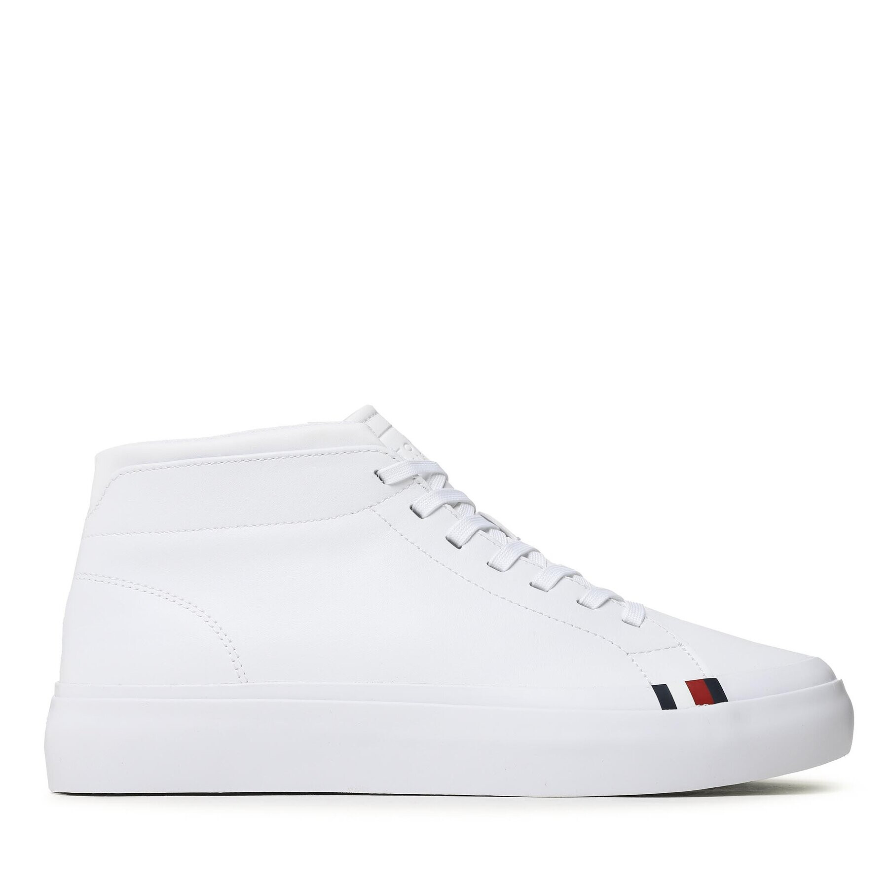 Tommy Hilfiger Сникърси Elevated Vulc Leather Mid FM0FM04419 Бял - Pepit.bg