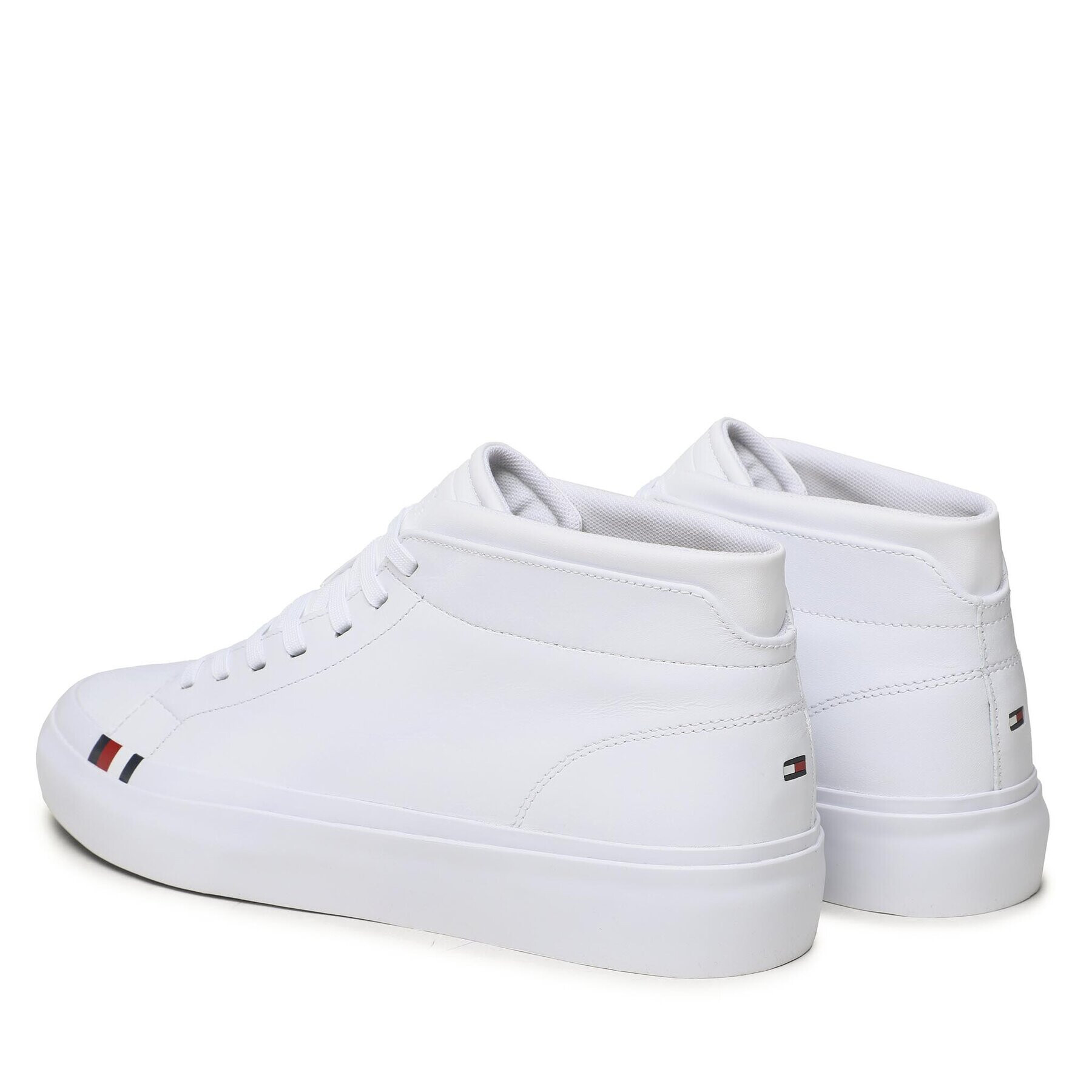 Tommy Hilfiger Сникърси Elevated Vulc Leather Mid FM0FM04419 Бял - Pepit.bg