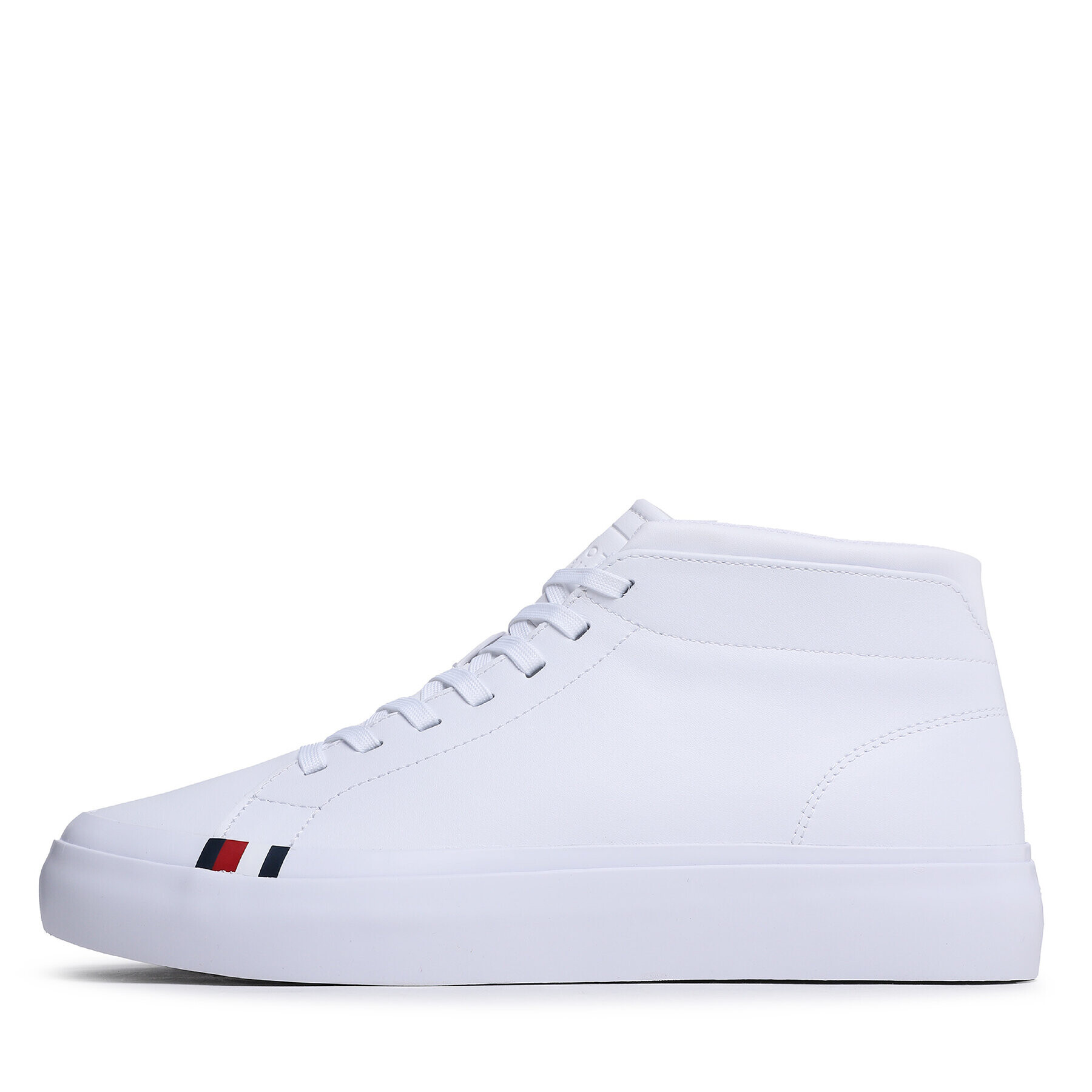 Tommy Hilfiger Сникърси Elevated Vulc Leather Mid FM0FM04419 Бял - Pepit.bg