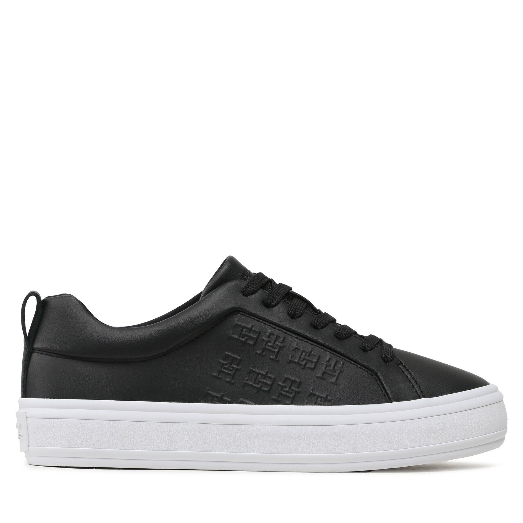 Tommy Hilfiger Сникърси Embossed Vulc FW0FW07376 Черен - Pepit.bg