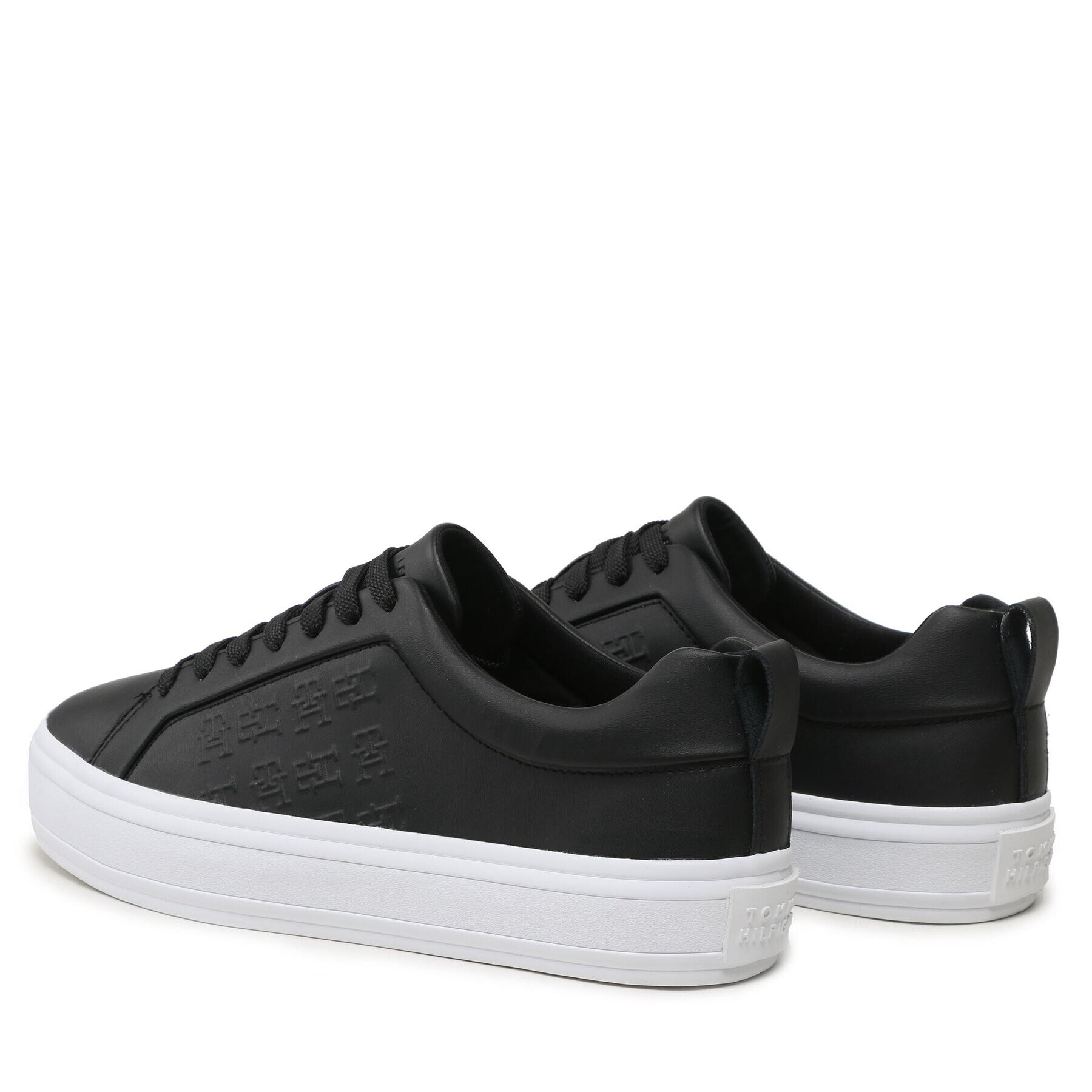 Tommy Hilfiger Сникърси Embossed Vulc FW0FW07376 Черен - Pepit.bg