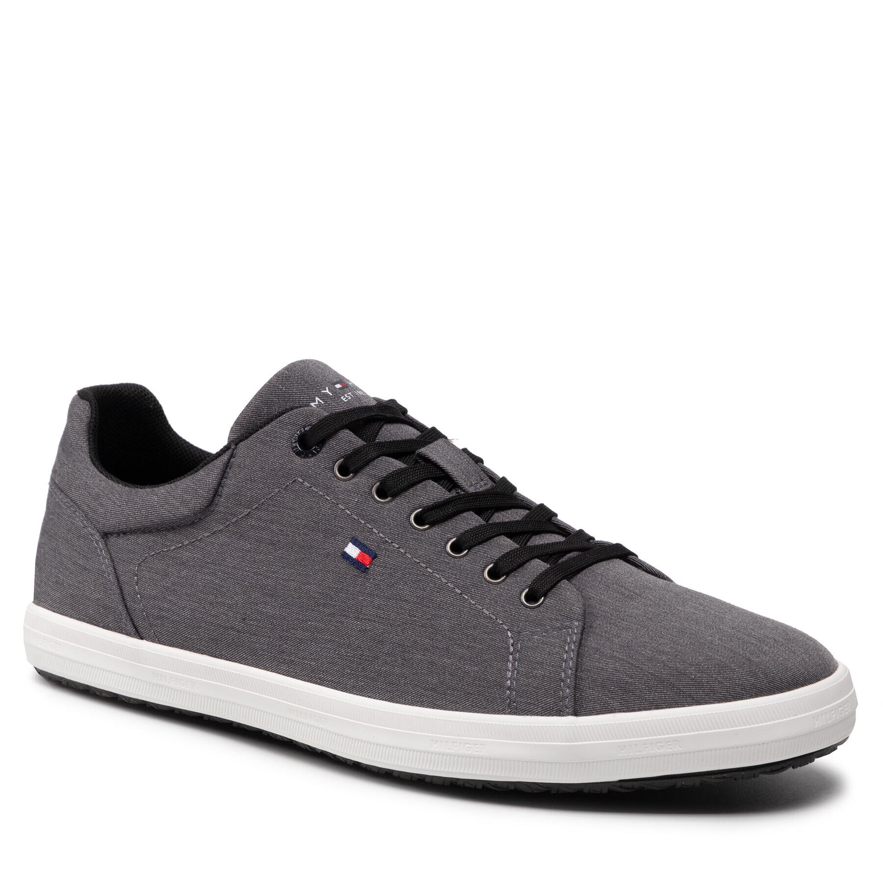 Tommy Hilfiger Сникърси Essential Chambray Vulc FM0FM03993 Сив - Pepit.bg