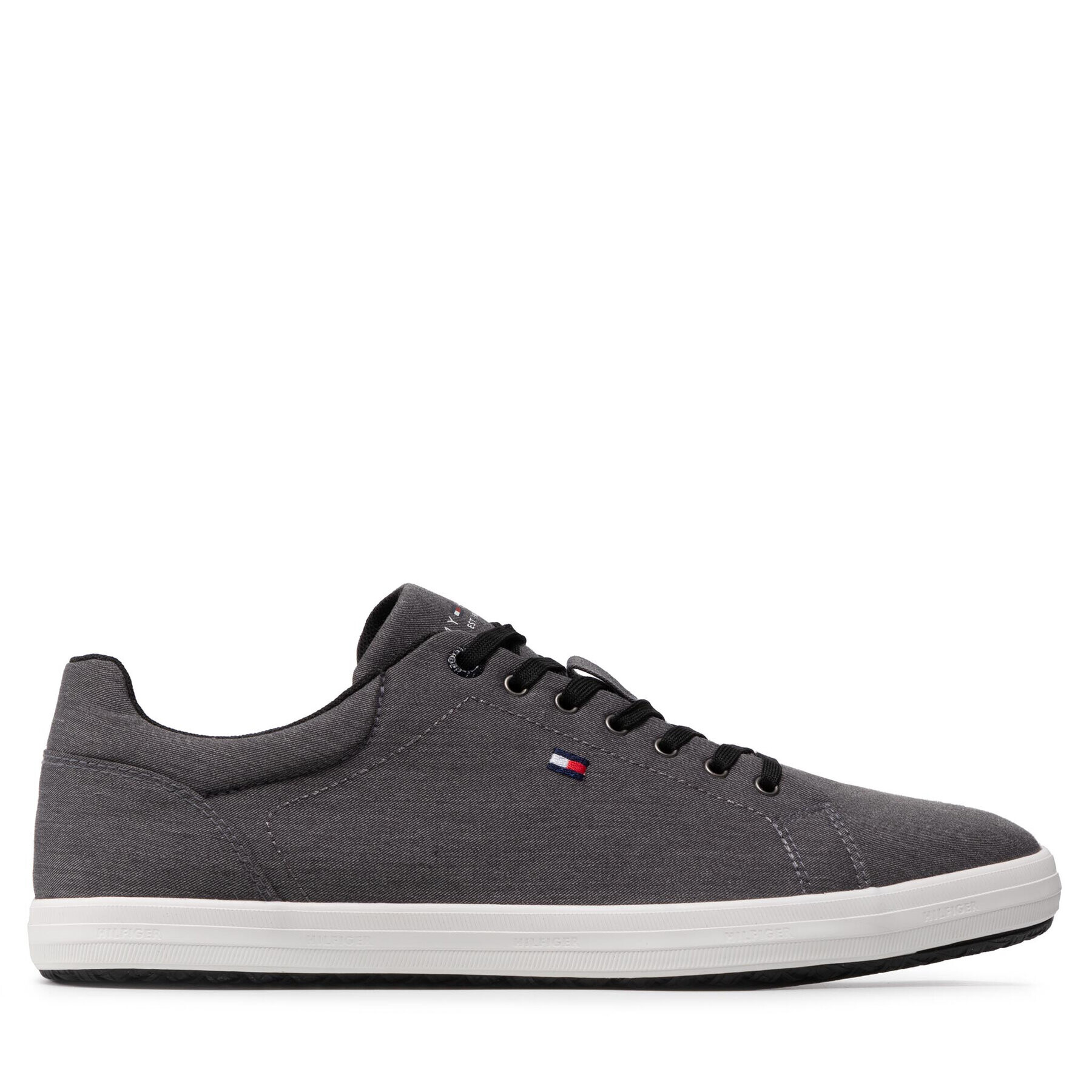 Tommy Hilfiger Сникърси Essential Chambray Vulc FM0FM03993 Сив - Pepit.bg