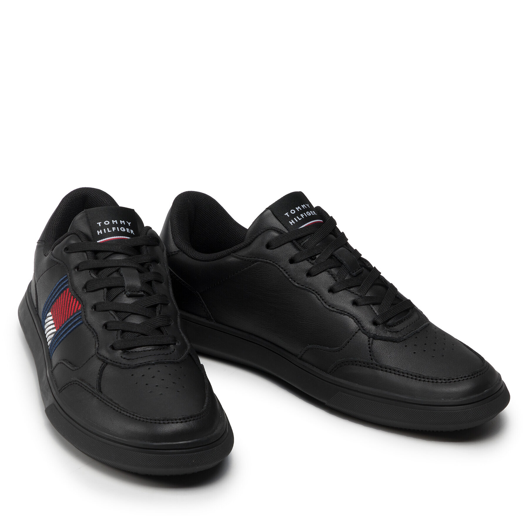 Tommy Hilfiger Сникърси Essential Leather Cupsole Evo FM0FM03904 Черен - Pepit.bg