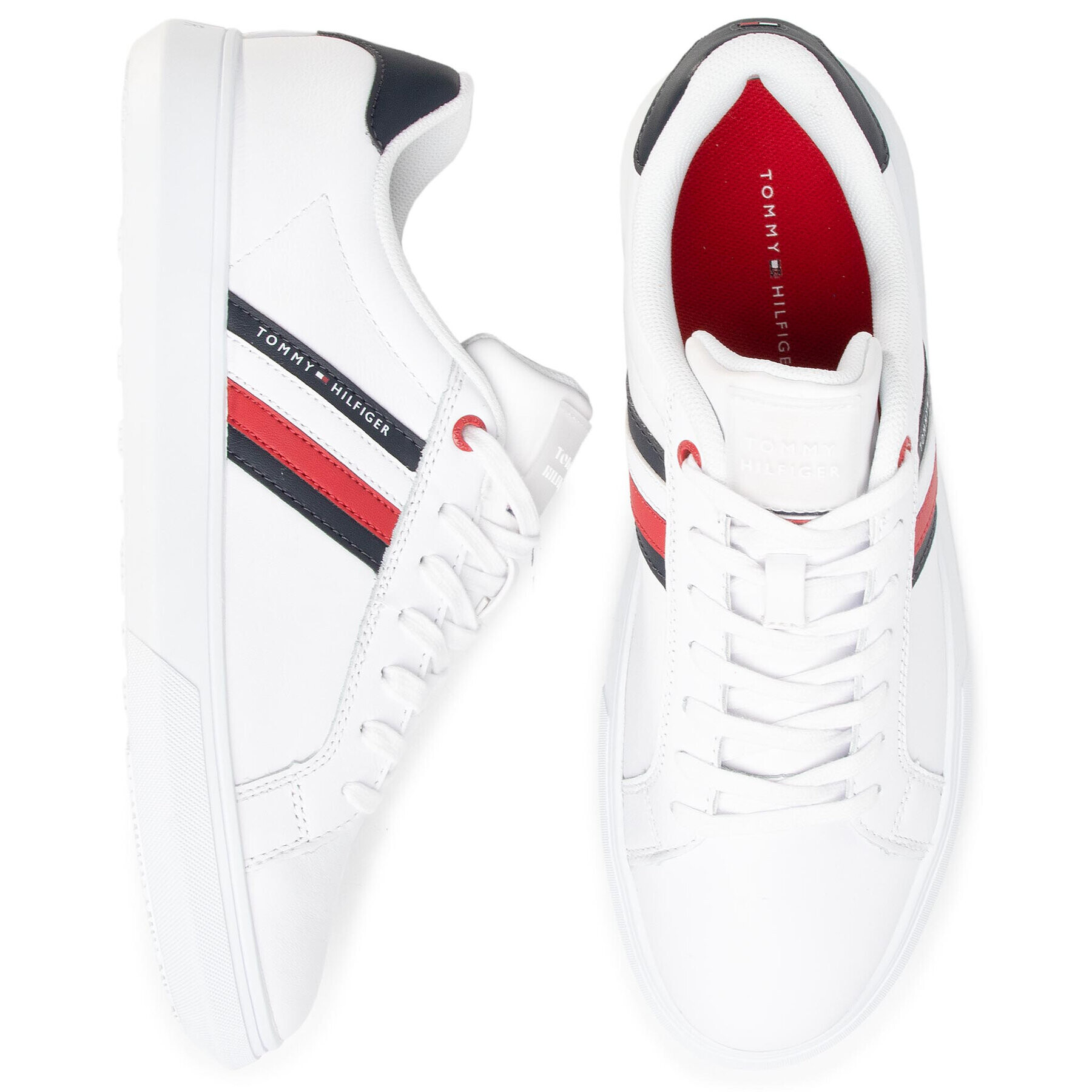 Tommy Hilfiger Сникърси Essential Leather Cupsole FM0FM02668 Бял - Pepit.bg