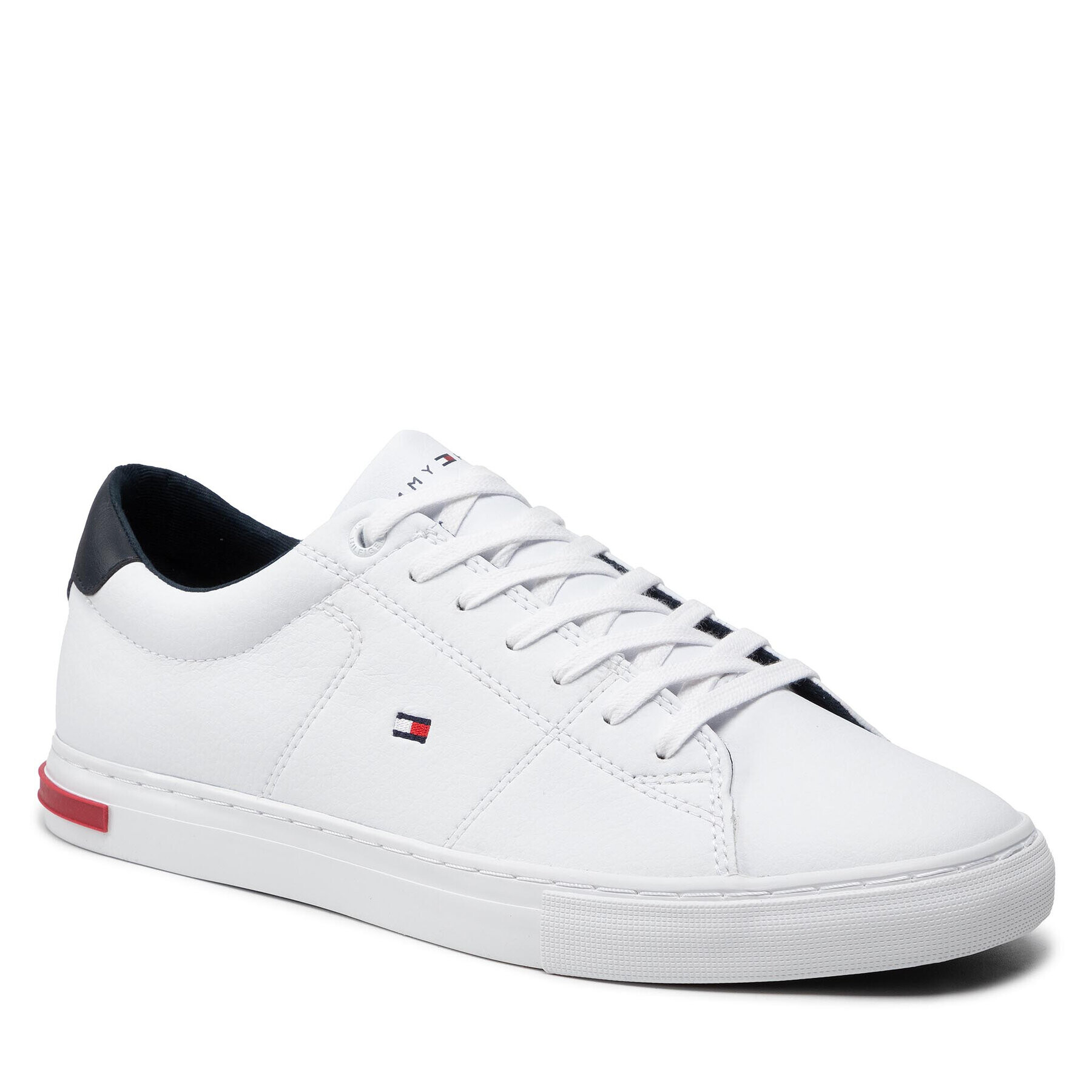 Tommy Hilfiger Сникърси Essential Leather Detail Vulc FM0FM04047 Бял - Pepit.bg