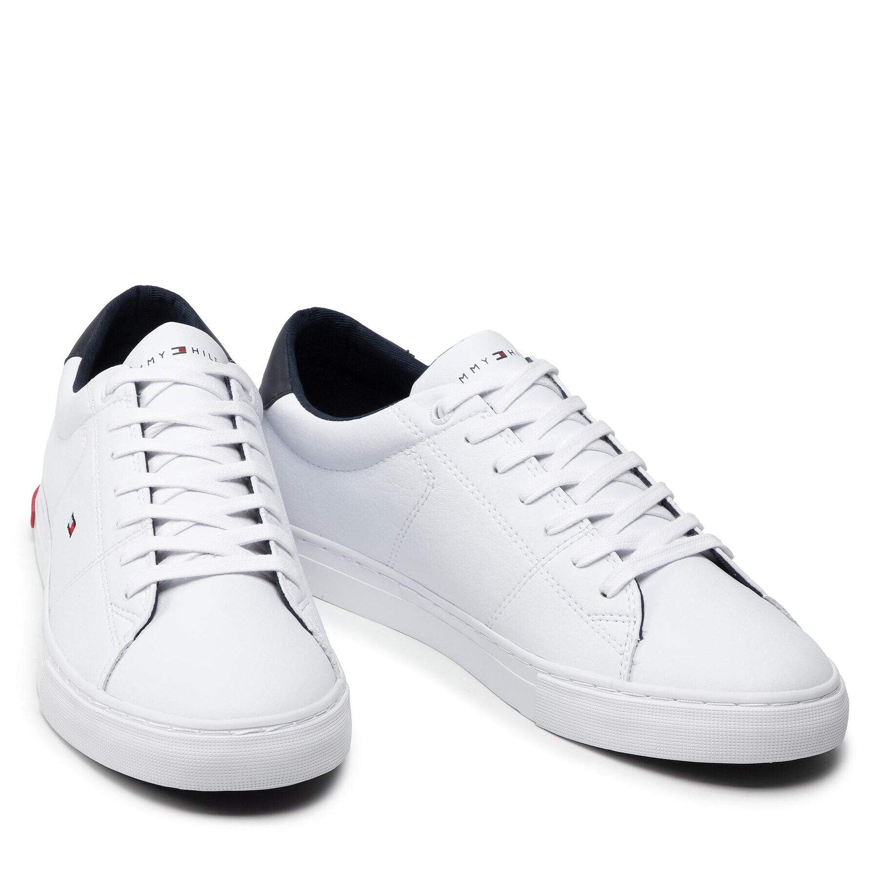 Tommy Hilfiger Сникърси Essential Leather Detail Vulc FM0FM04047 Бял - Pepit.bg