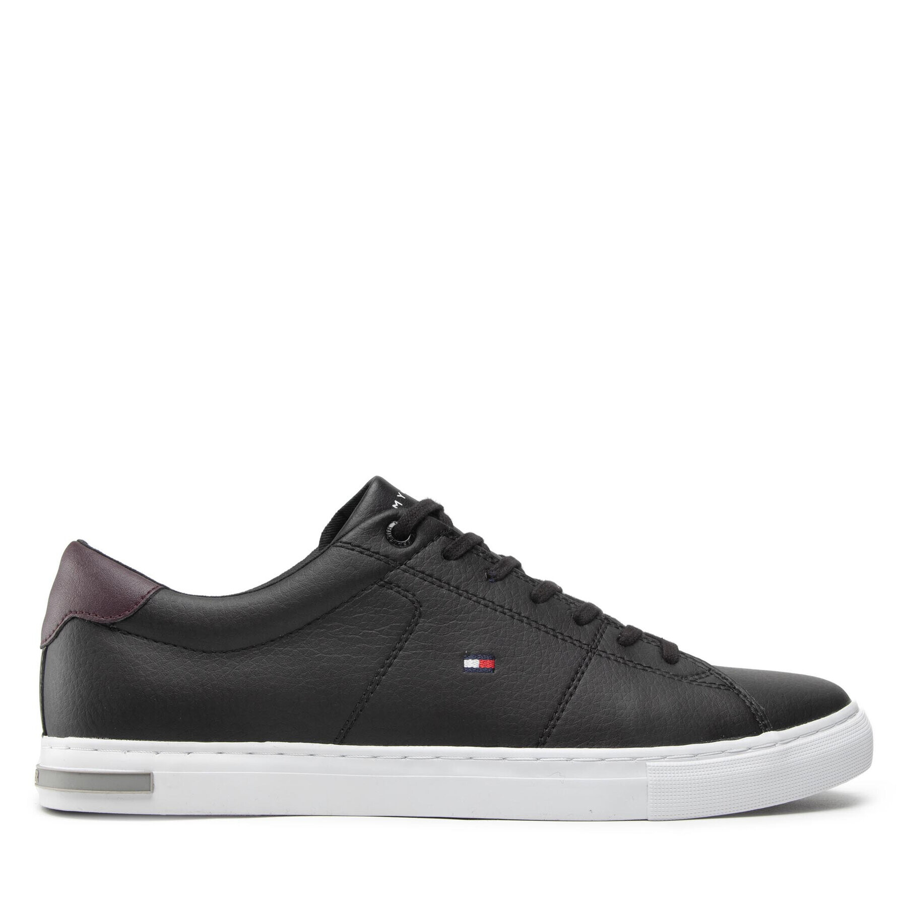 Tommy Hilfiger Сникърси Essential Leather Detail Vulc FM0FM04047 Черен - Pepit.bg