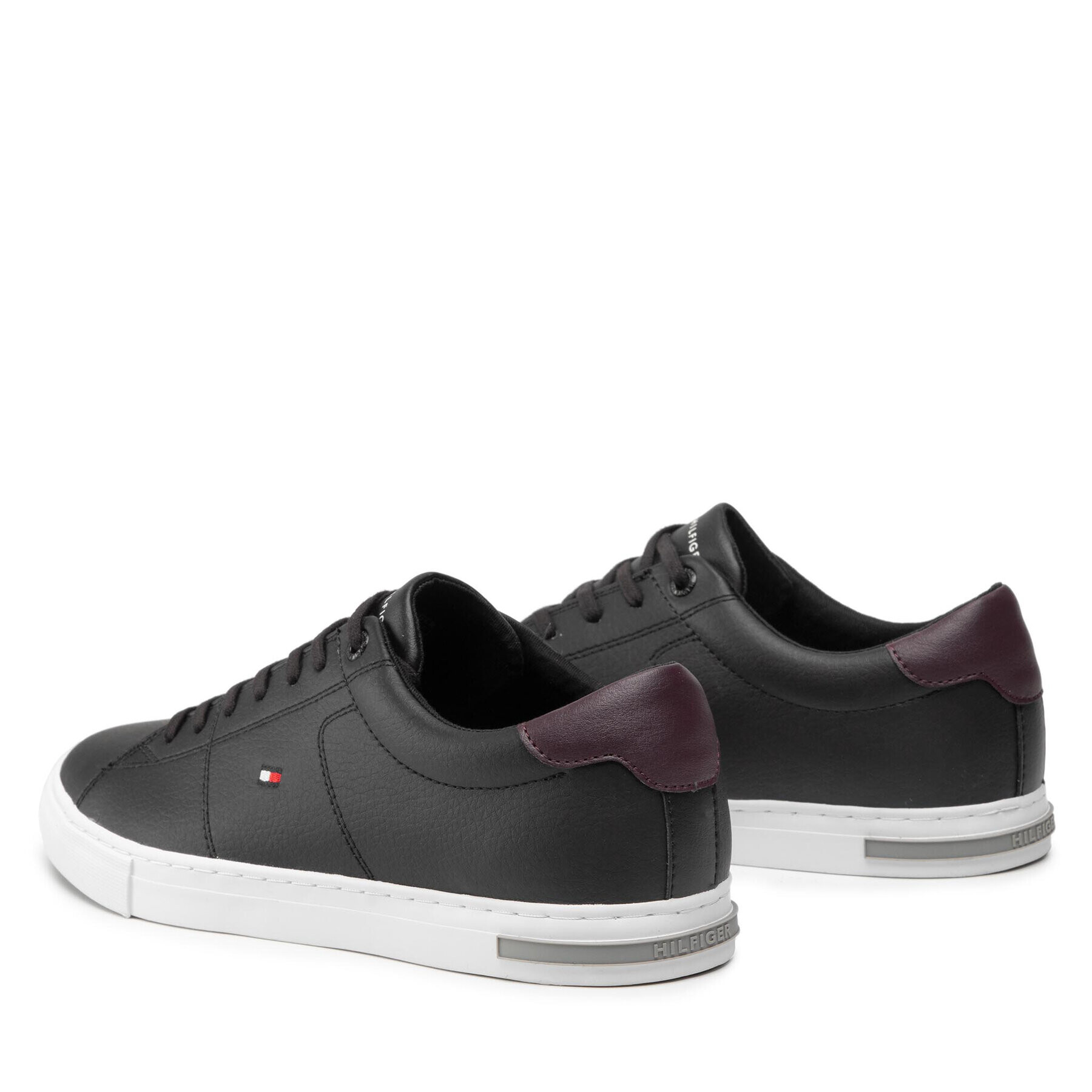 Tommy Hilfiger Сникърси Essential Leather Detail Vulc FM0FM04047 Черен - Pepit.bg