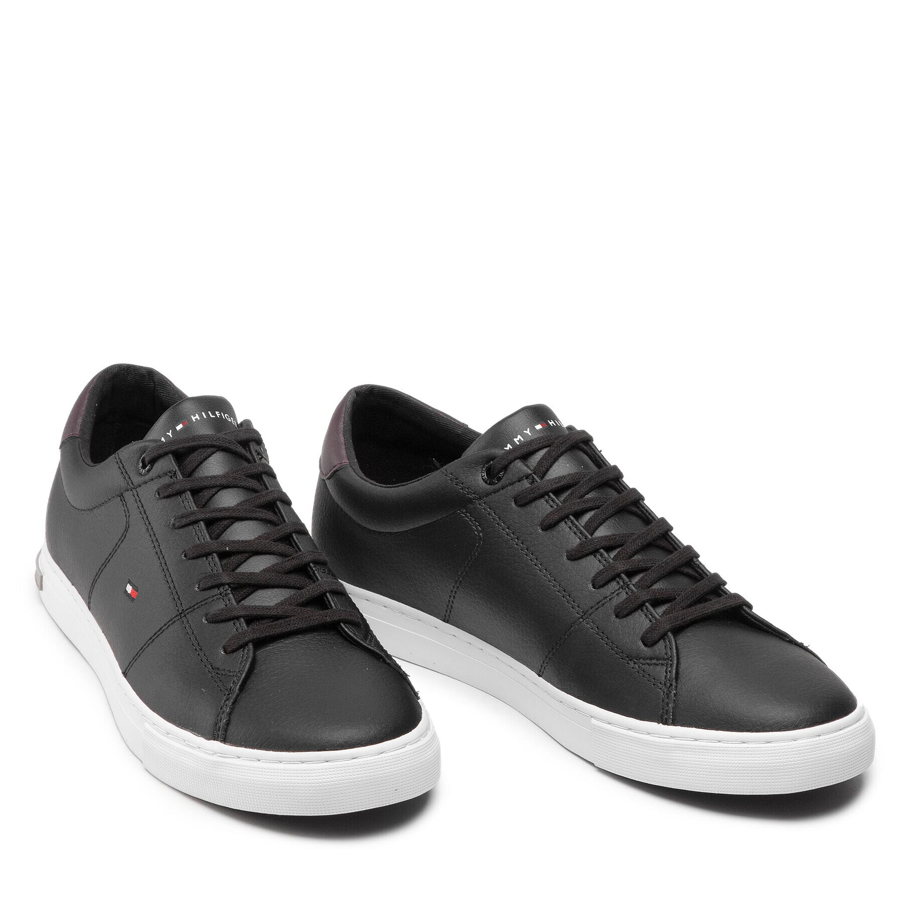 Tommy Hilfiger Сникърси Essential Leather Detail Vulc FM0FM04047 Черен - Pepit.bg