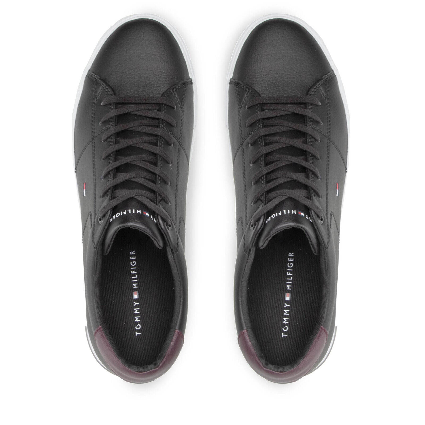 Tommy Hilfiger Сникърси Essential Leather Detail Vulc FM0FM04047 Черен - Pepit.bg