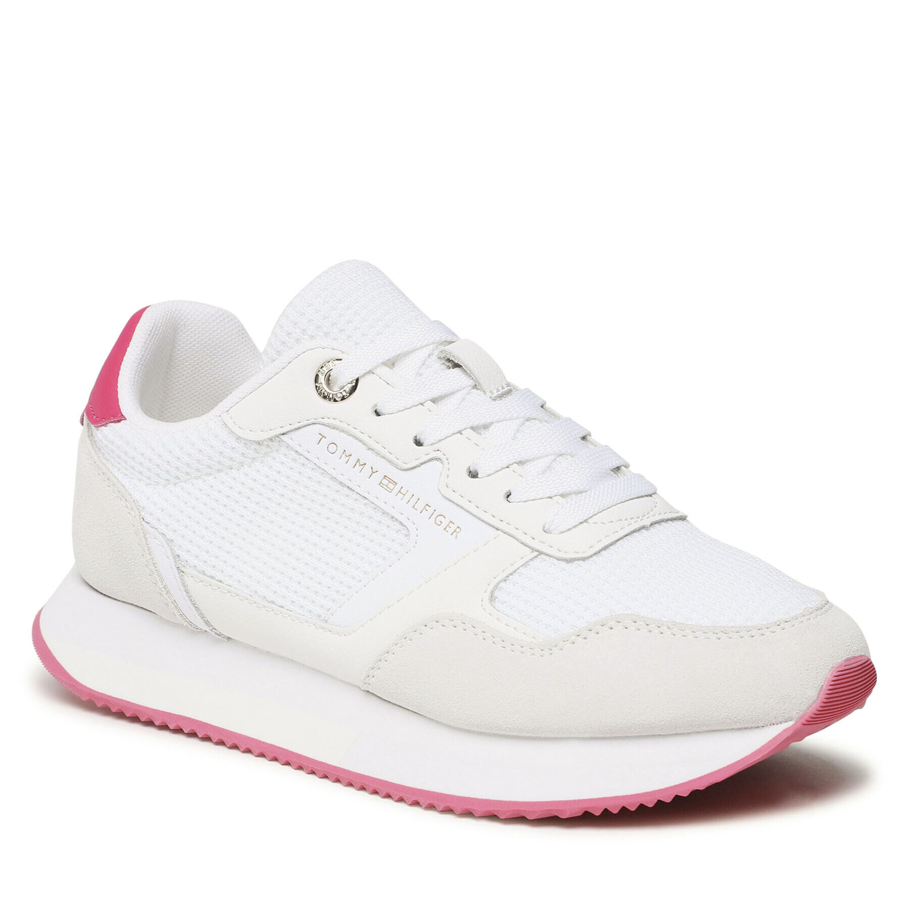 Tommy Hilfiger Сникърси Essential Mesh Runner FW0FW07381 Бял - Pepit.bg