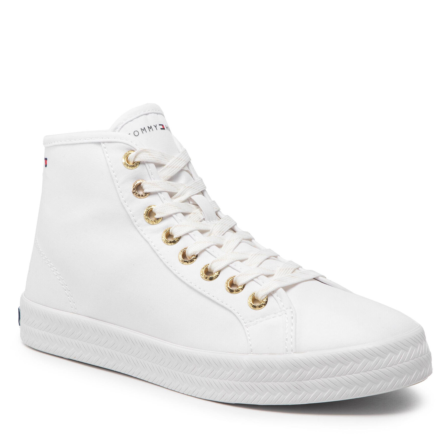 Tommy Hilfiger Сникърси Essential Midcut Sneaker FW0FW06176 Бял - Pepit.bg