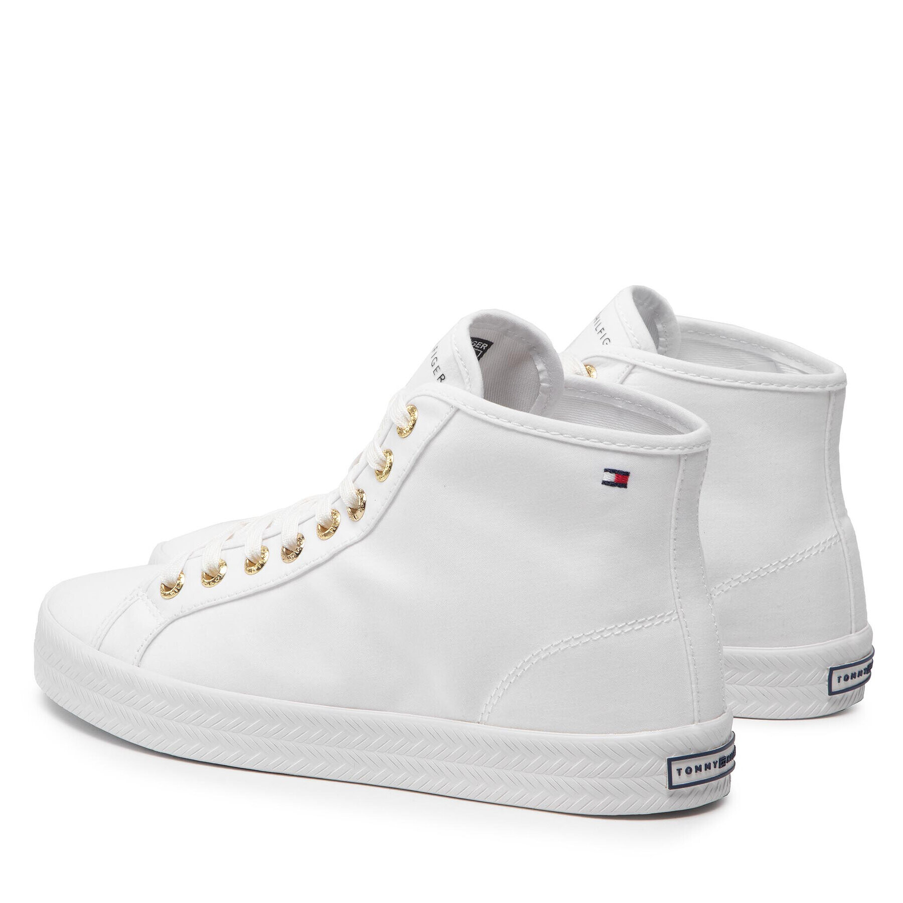 Tommy Hilfiger Сникърси Essential Midcut Sneaker FW0FW06176 Бял - Pepit.bg