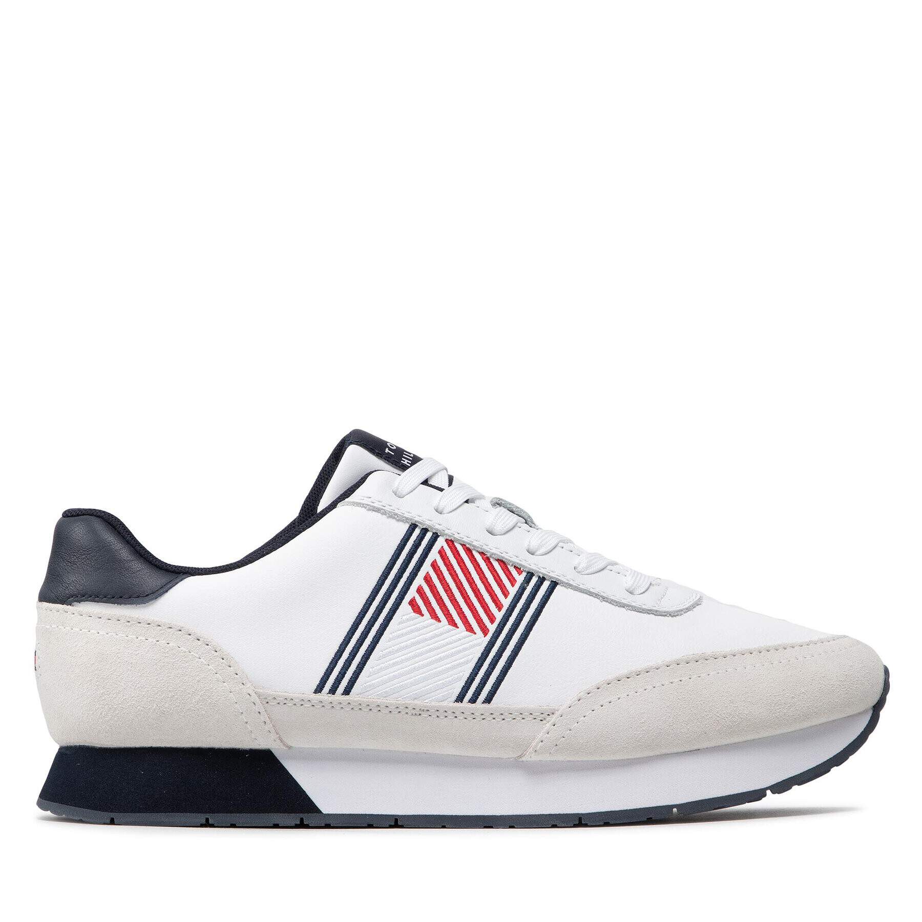 Tommy Hilfiger Сникърси Essential Runner Flag Leather FM0FM03928 Бял - Pepit.bg
