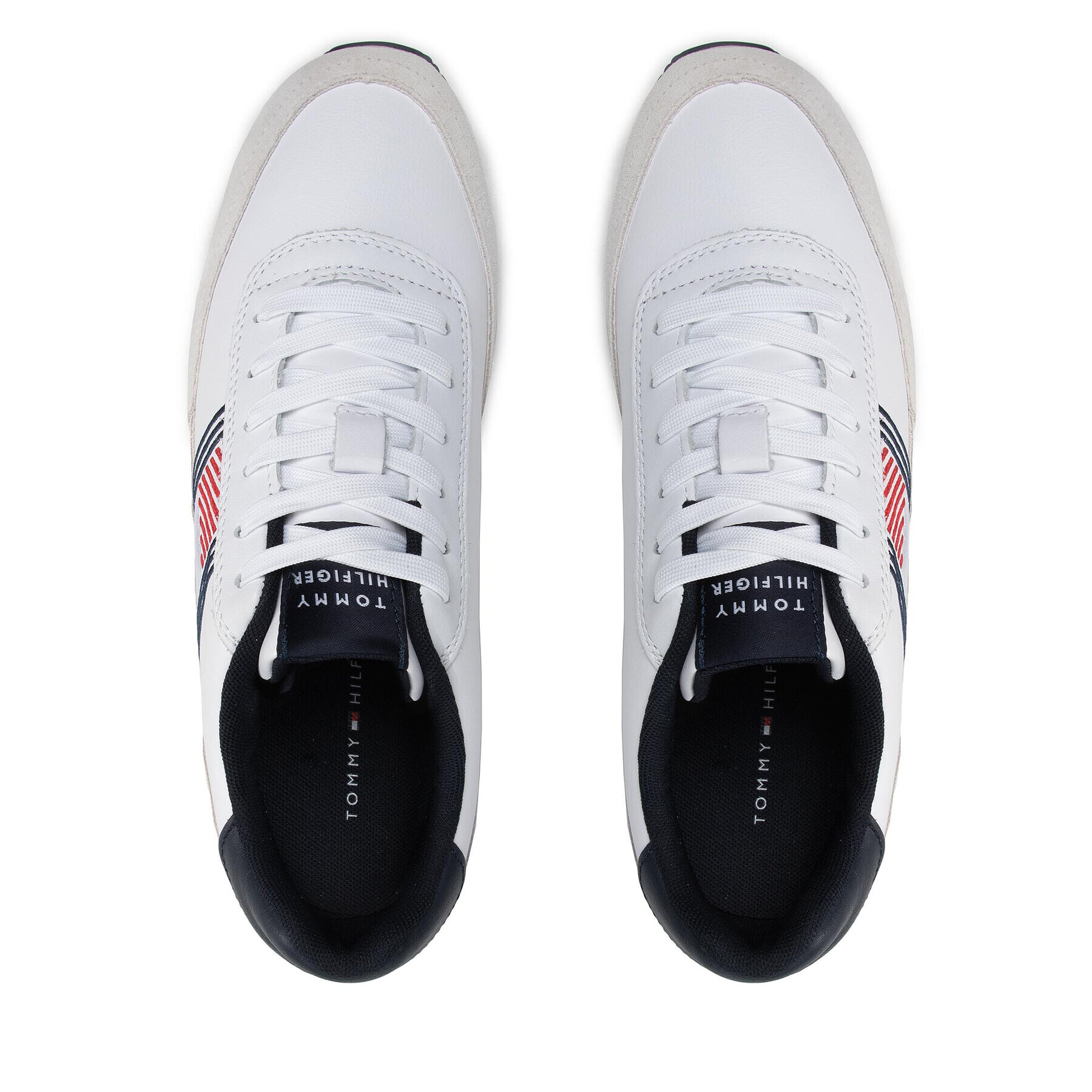 Tommy Hilfiger Сникърси Essential Runner Flag Leather FM0FM03928 Бял - Pepit.bg