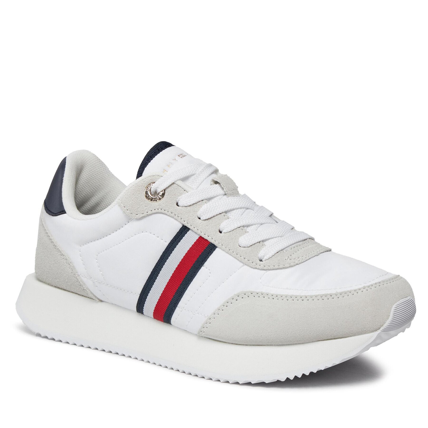 Tommy Hilfiger Сникърси Essential Runner Global Stripes FW0FW07831 Бял - Pepit.bg