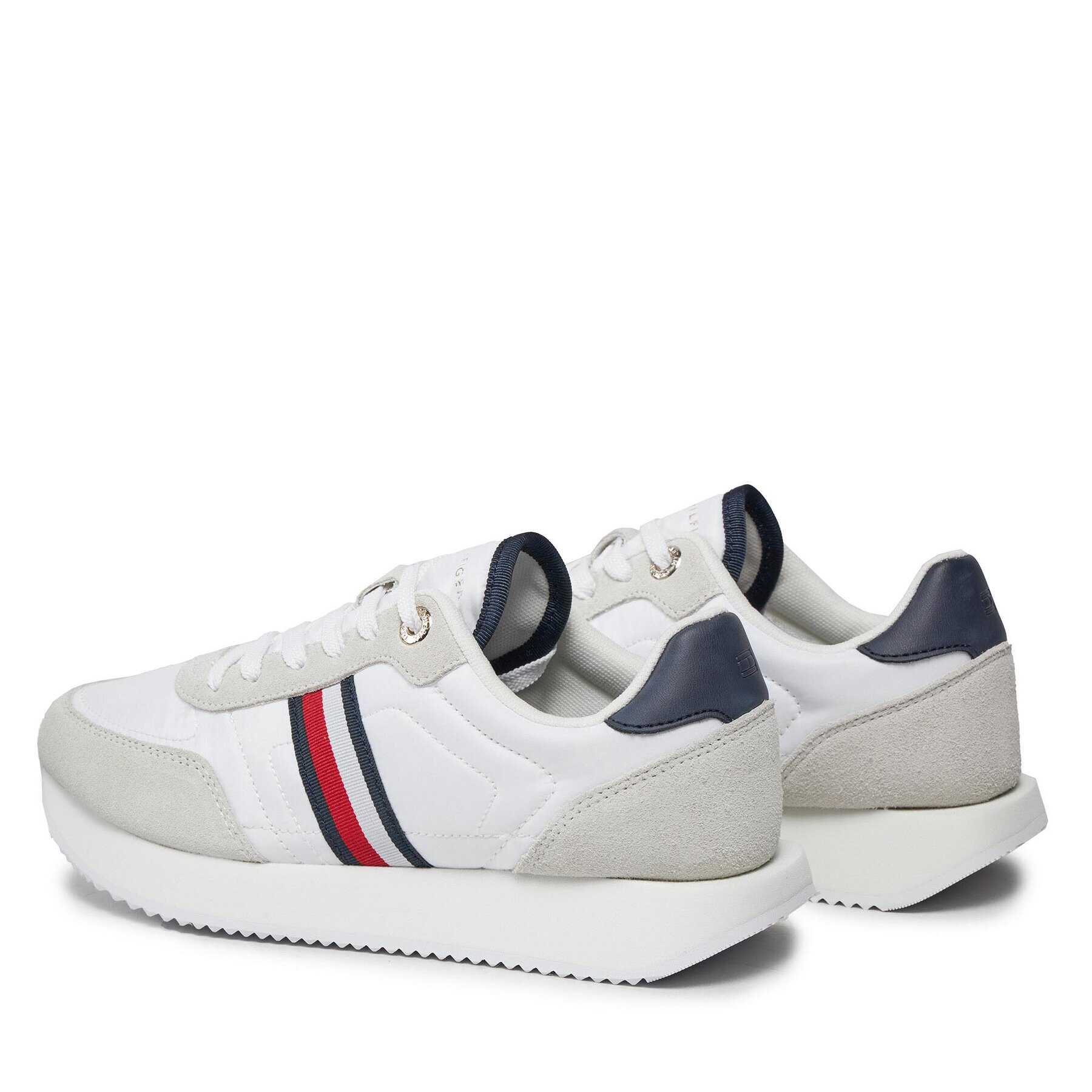 Tommy Hilfiger Сникърси Essential Runner Global Stripes FW0FW07831 Бял - Pepit.bg