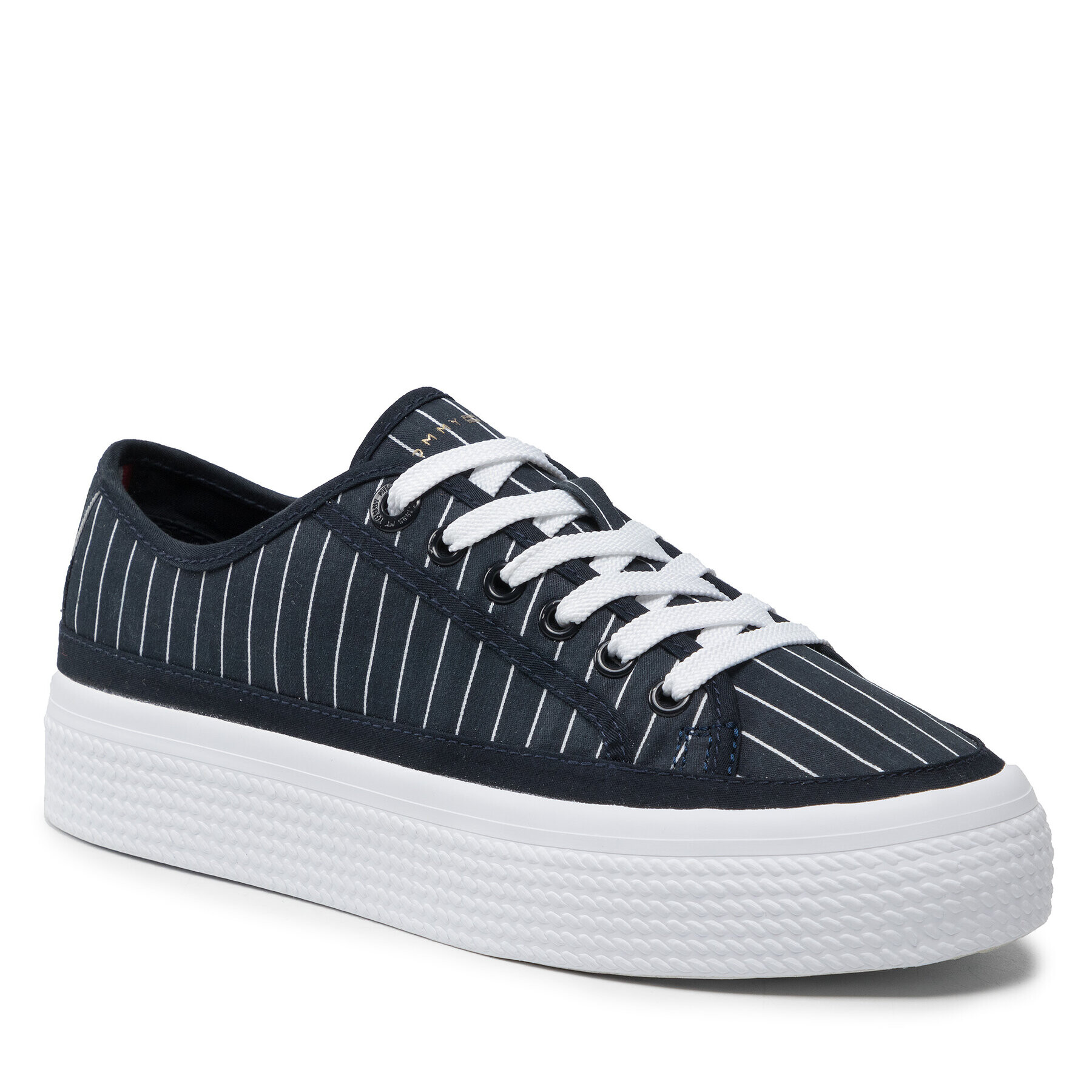 Tommy Hilfiger Сникърси Essential Stripe Sneaker FW0FW06530 Тъмносин - Pepit.bg