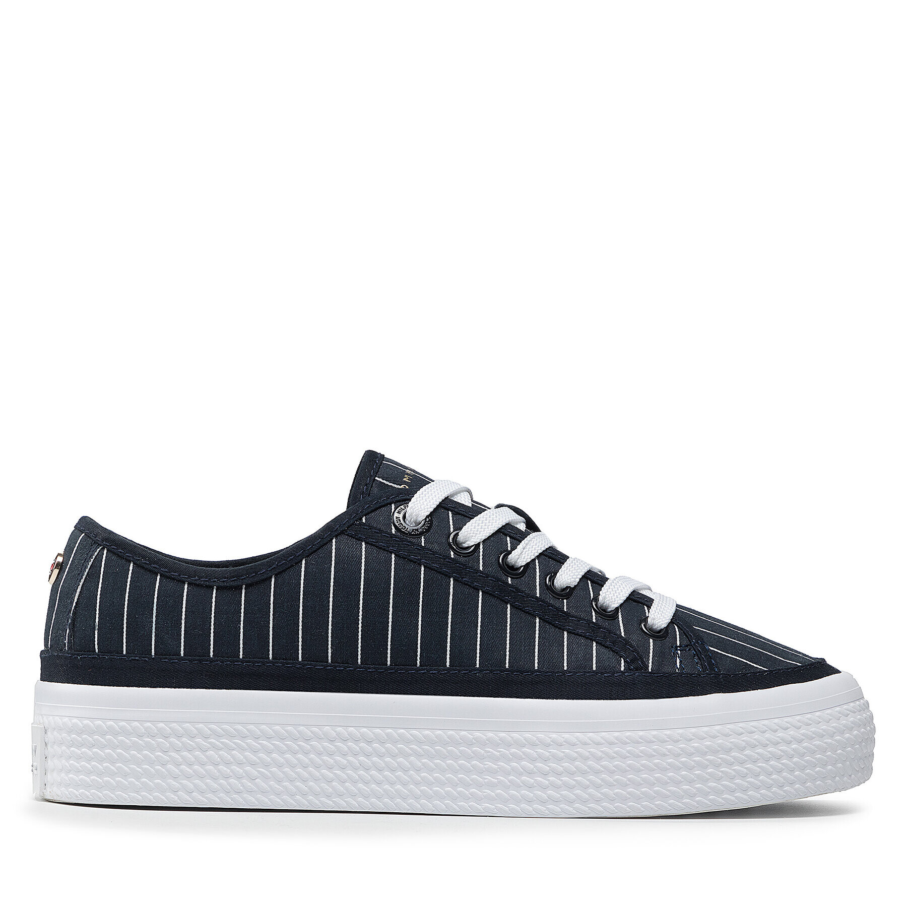 Tommy Hilfiger Сникърси Essential Stripe Sneaker FW0FW06530 Тъмносин - Pepit.bg
