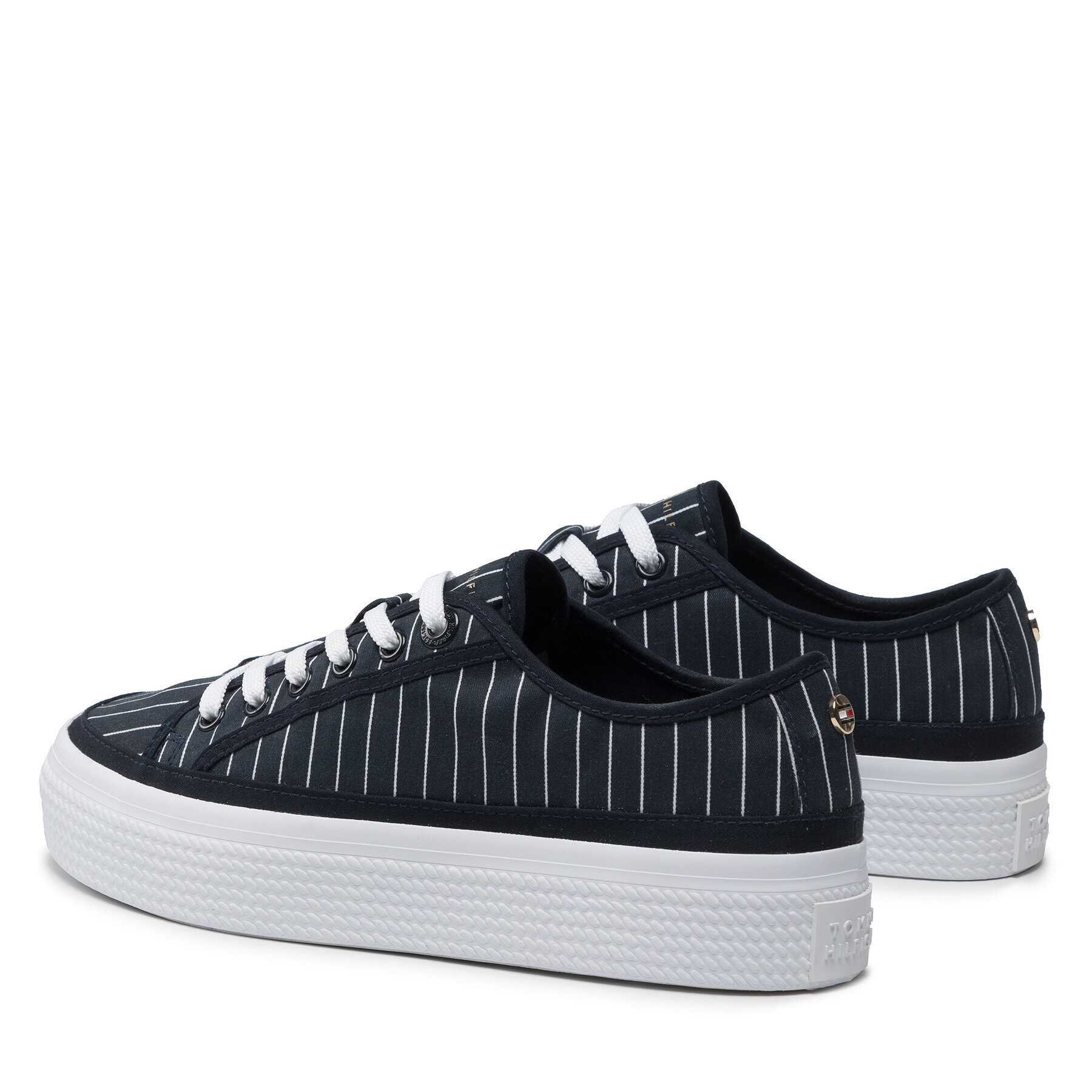 Tommy Hilfiger Сникърси Essential Stripe Sneaker FW0FW06530 Тъмносин - Pepit.bg