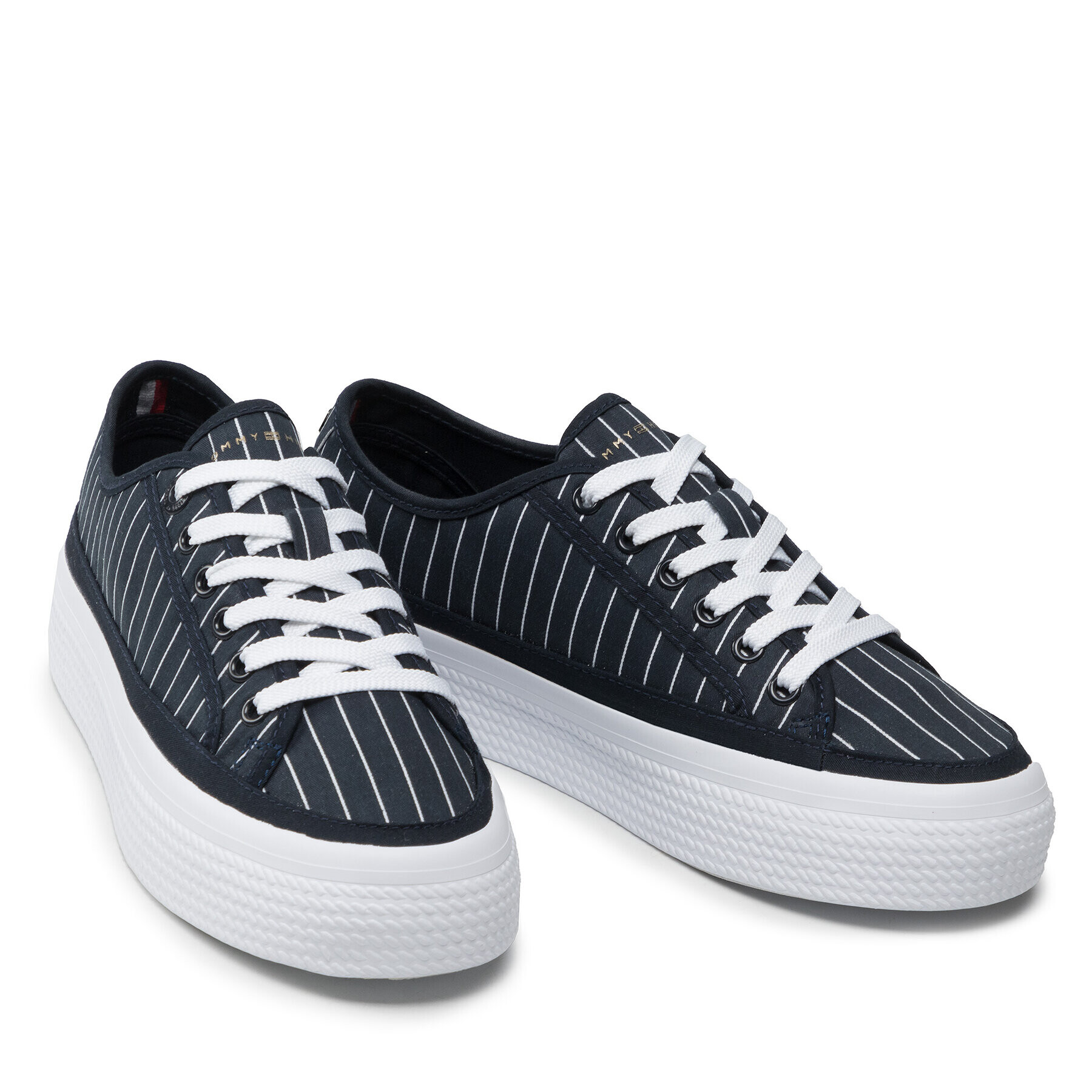 Tommy Hilfiger Сникърси Essential Stripe Sneaker FW0FW06530 Тъмносин - Pepit.bg