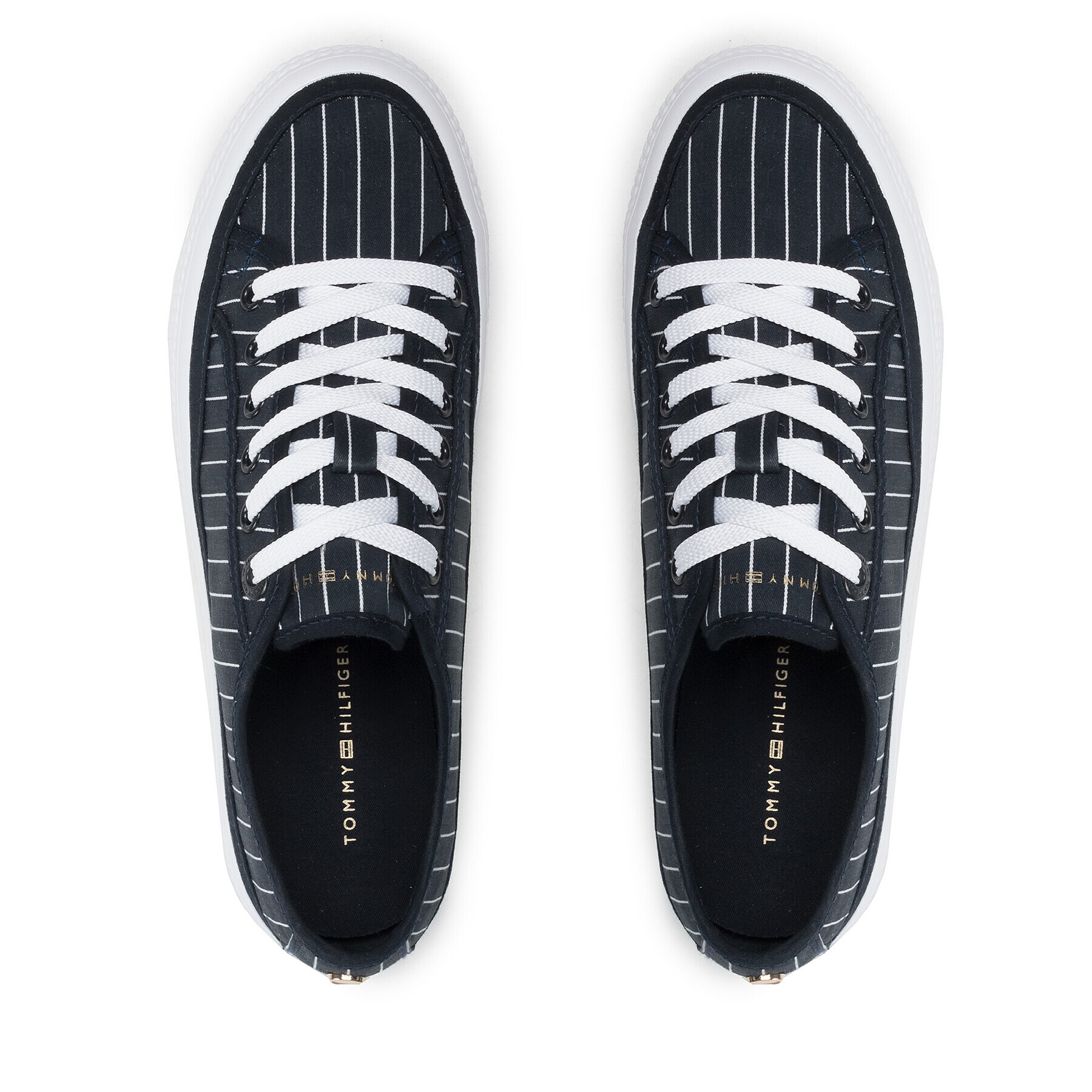Tommy Hilfiger Сникърси Essential Stripe Sneaker FW0FW06530 Тъмносин - Pepit.bg