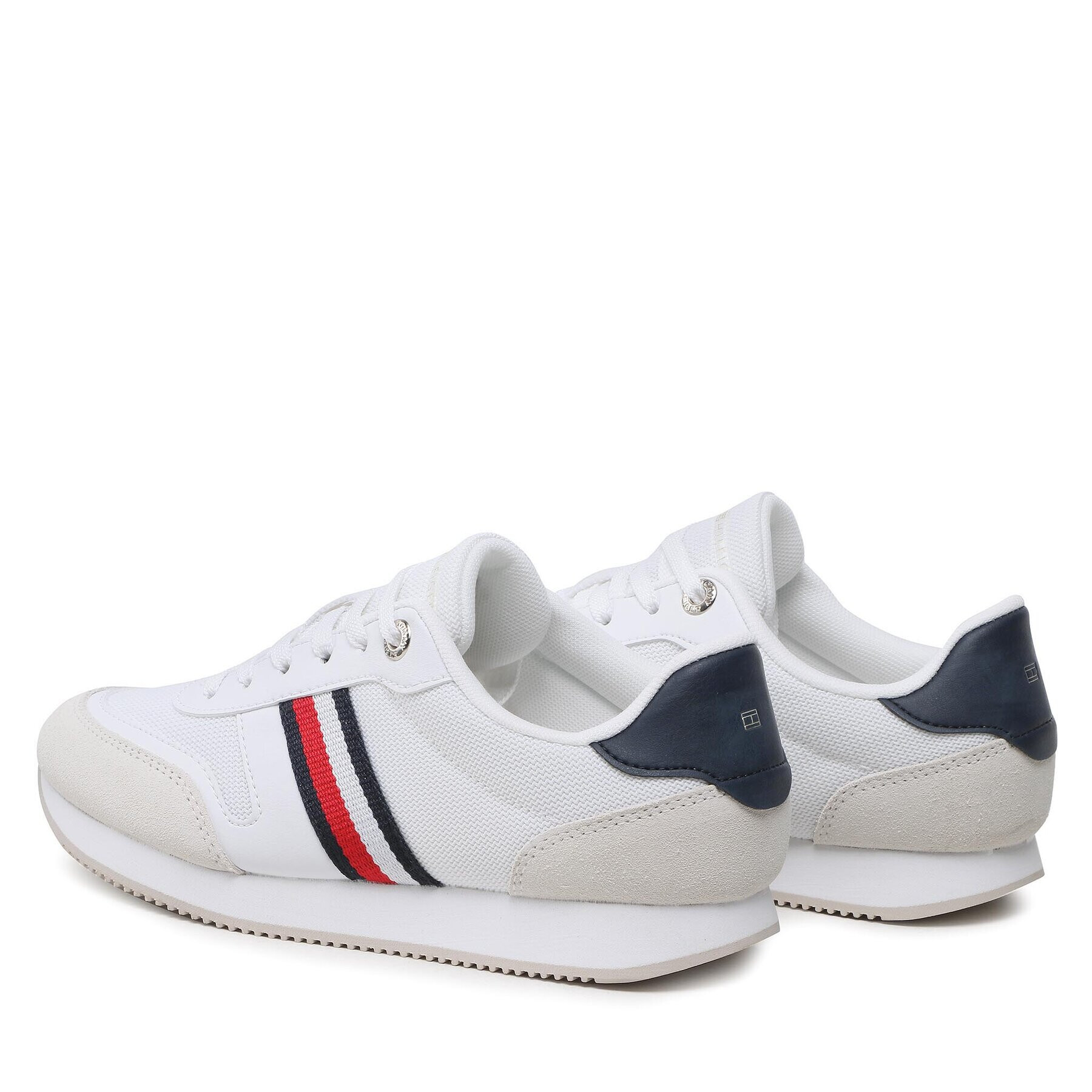 Tommy Hilfiger Сникърси Essential Stripes Runner FW0FW07382 Бял - Pepit.bg