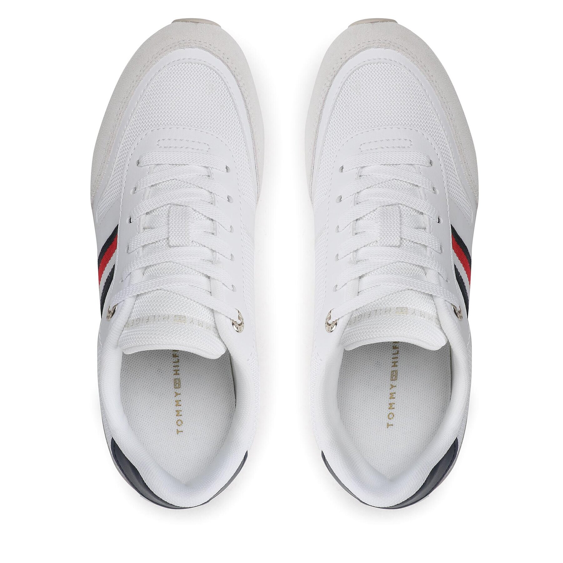 Tommy Hilfiger Сникърси Essential Stripes Runner FW0FW07382 Бял - Pepit.bg