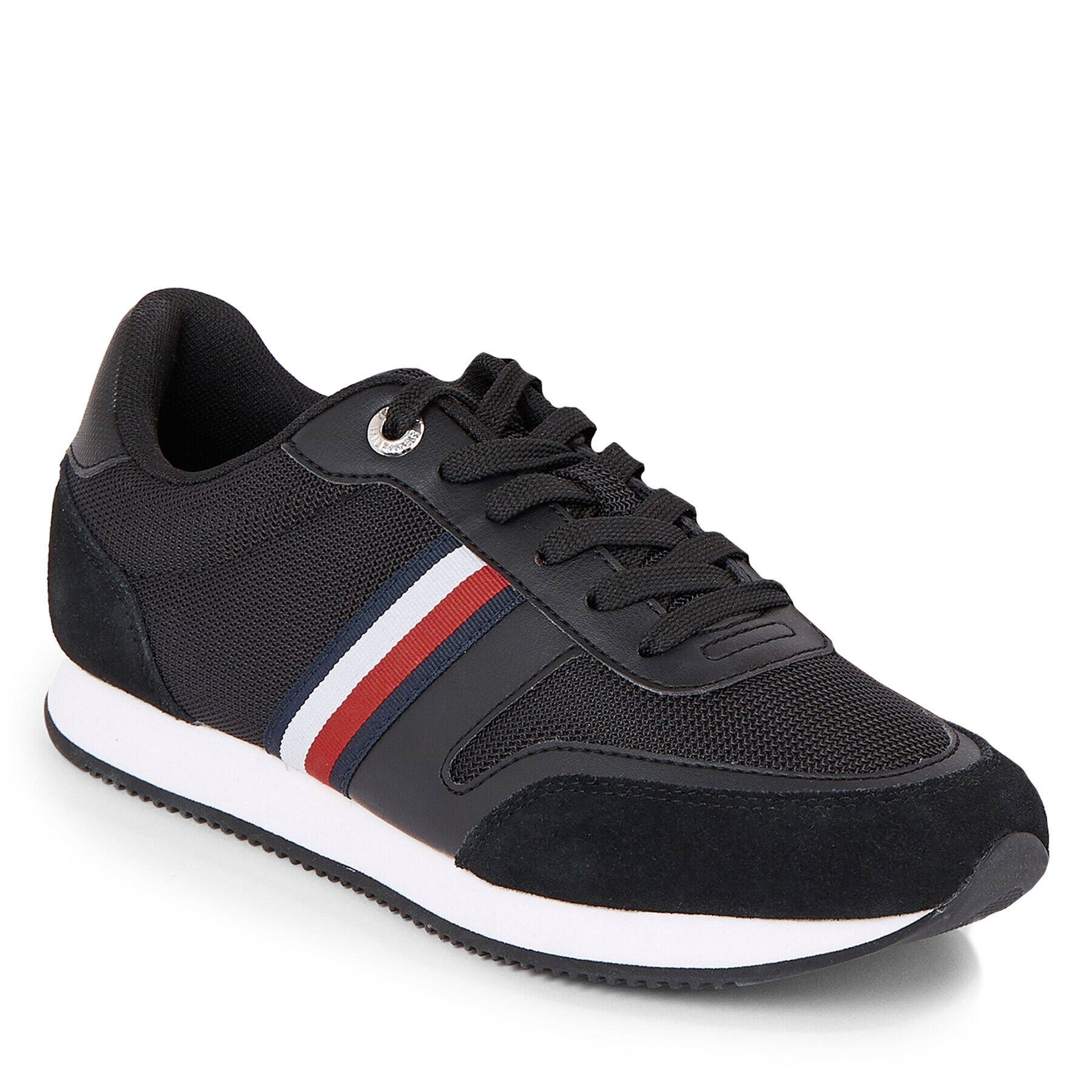Tommy Hilfiger Сникърси Essential Stripes Runner FW0FW07450 Черен - Pepit.bg