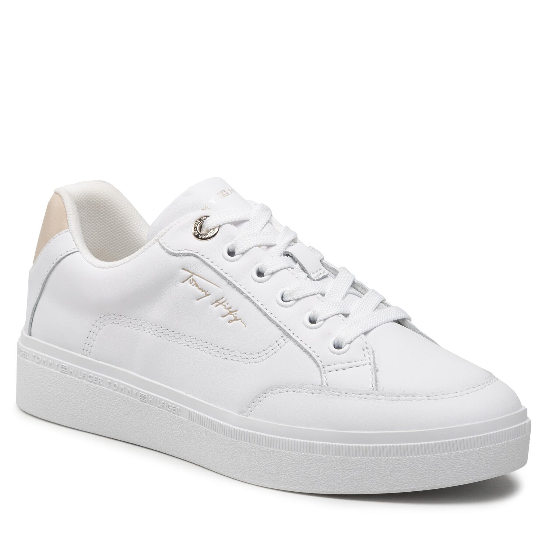 Tommy Hilfiger Сникърси Essential Th Court Sneaker FW0FW06601 Бял - Pepit.bg