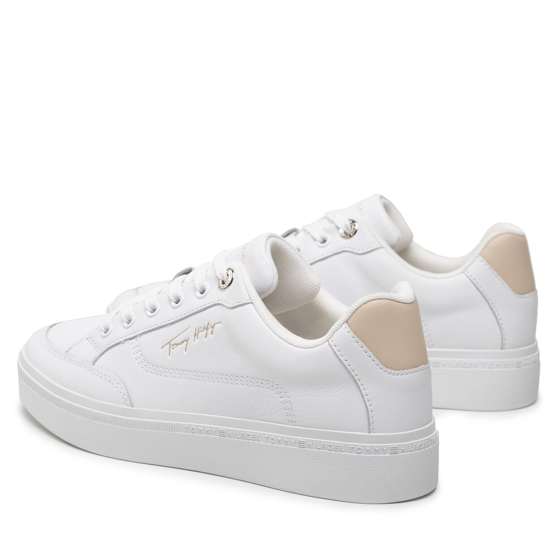 Tommy Hilfiger Сникърси Essential Th Court Sneaker FW0FW06601 Бял - Pepit.bg