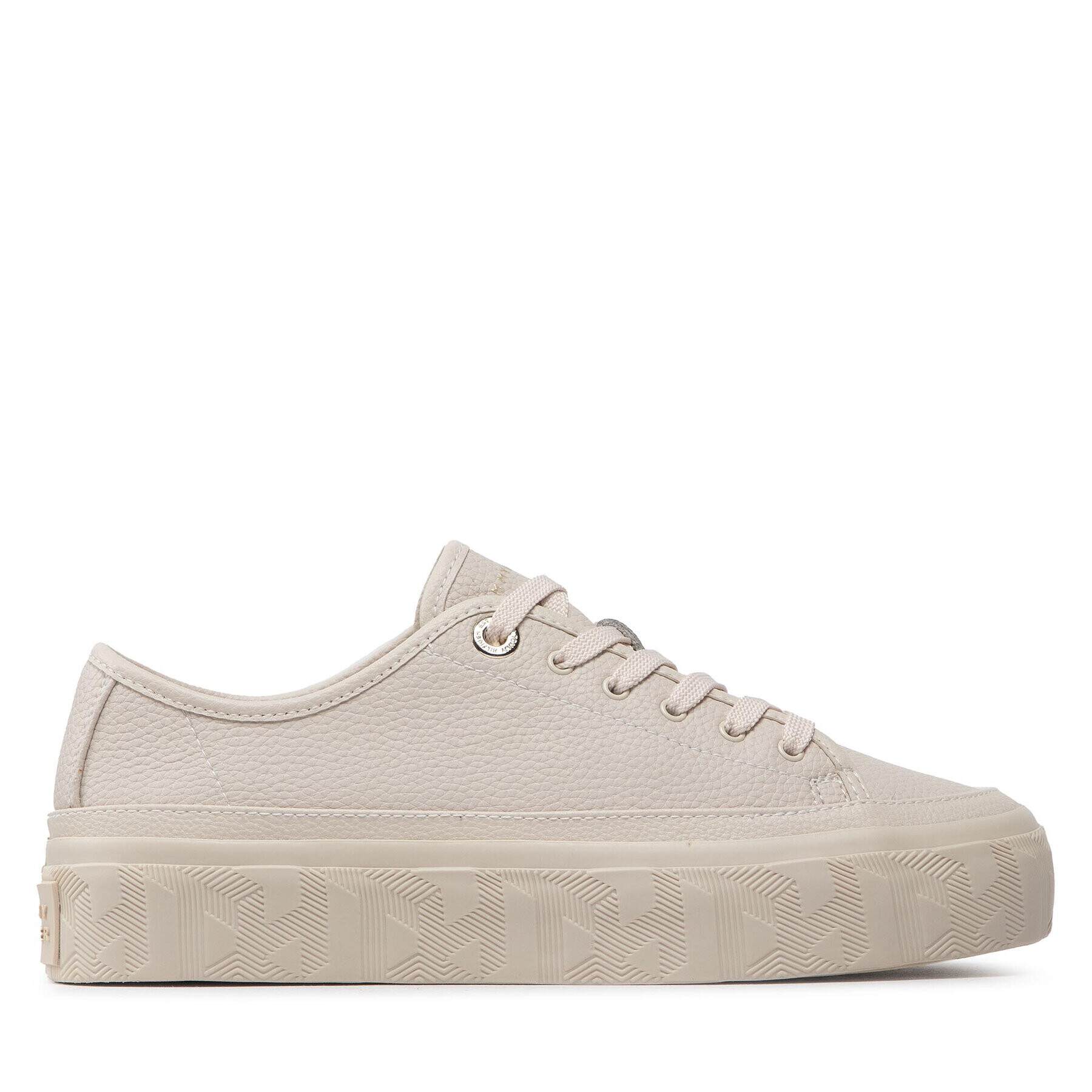 Tommy Hilfiger Сникърси Essential Th Leather Sneaker FW0FW06556 Бежов - Pepit.bg