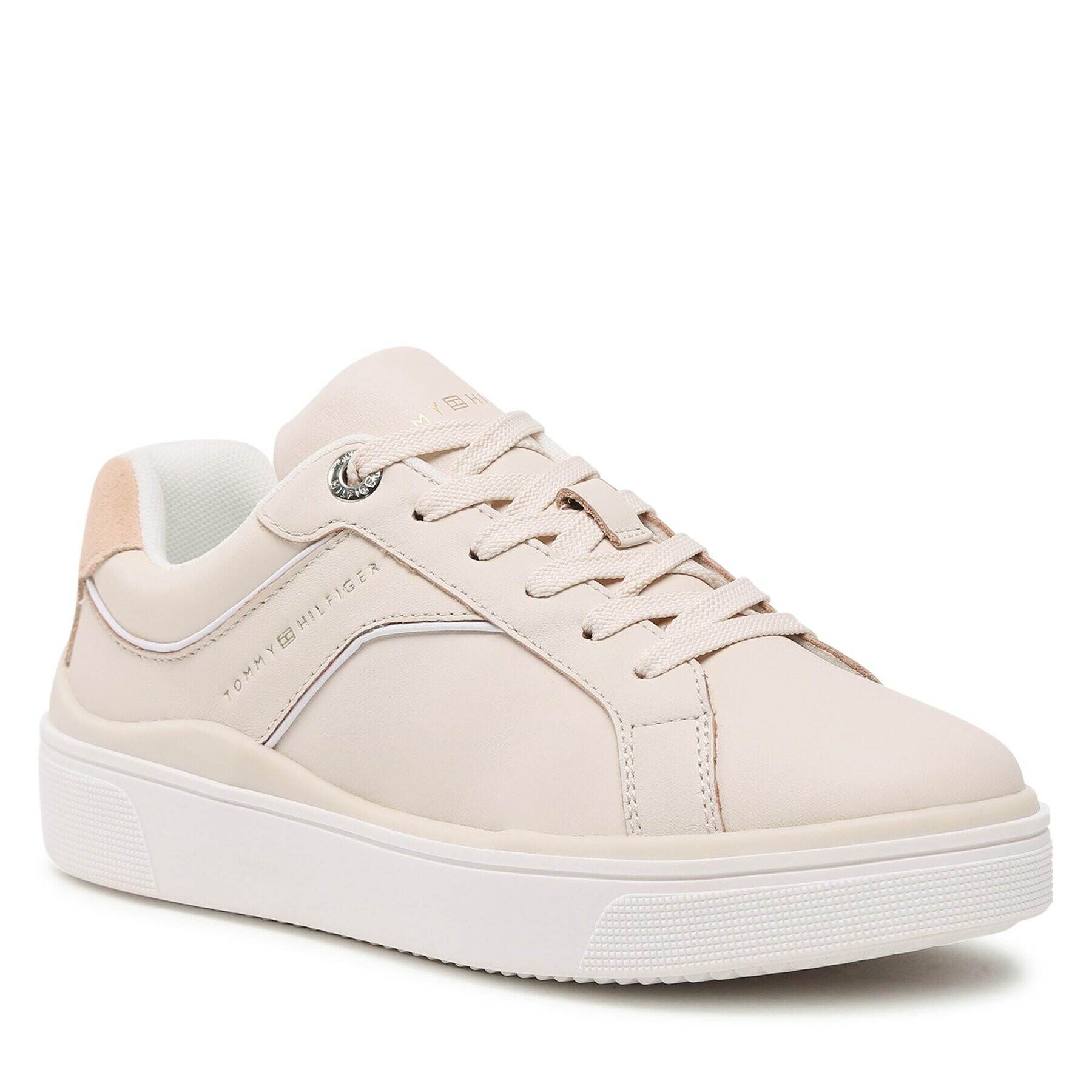 Tommy Hilfiger Сникърси Feminine Court Sneaker FW0FW07122 Бежов - Pepit.bg