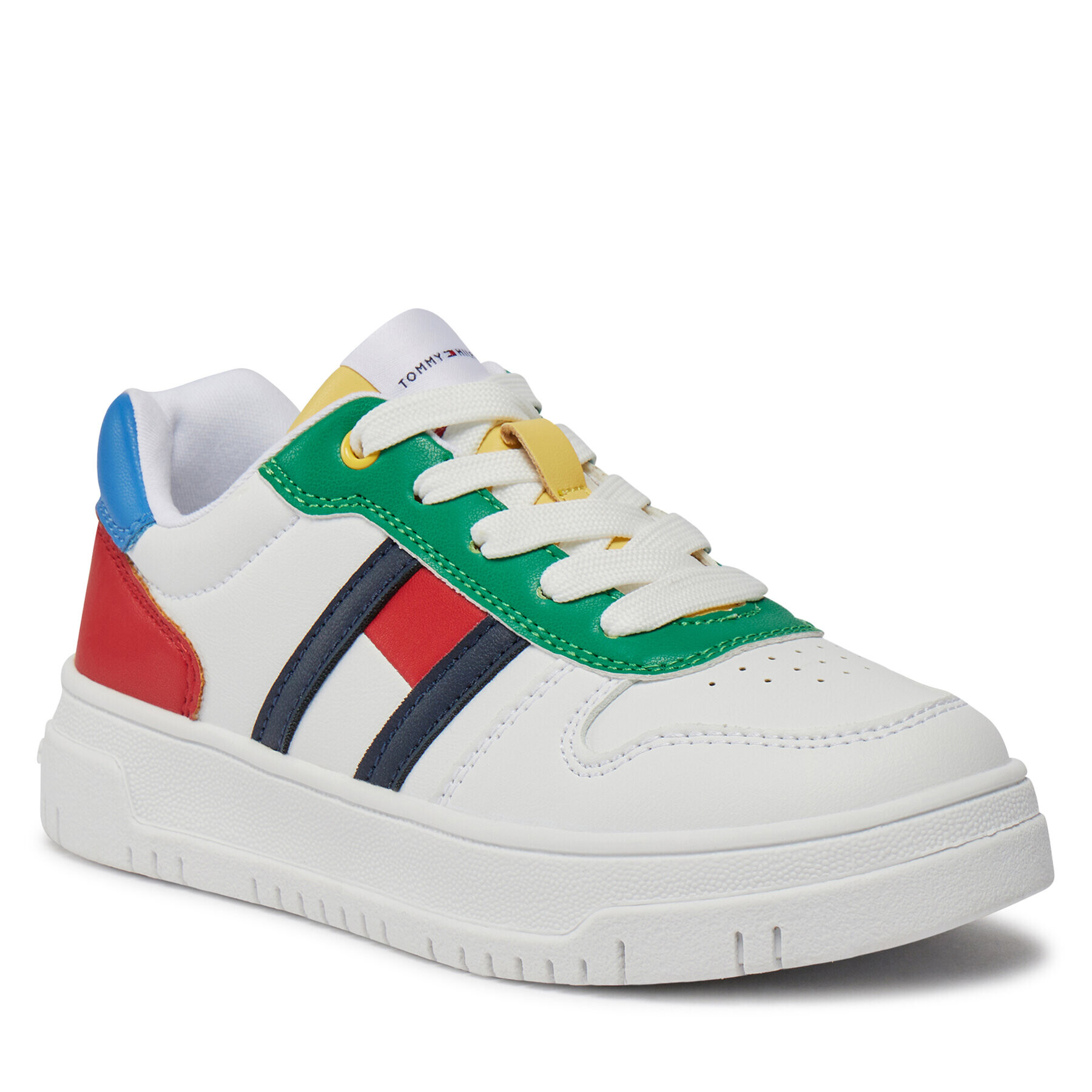 Tommy Hilfiger Сникърси Flag Low Cut Lace-Up Sneaker T3X9-33369-1355 M Бял - Pepit.bg