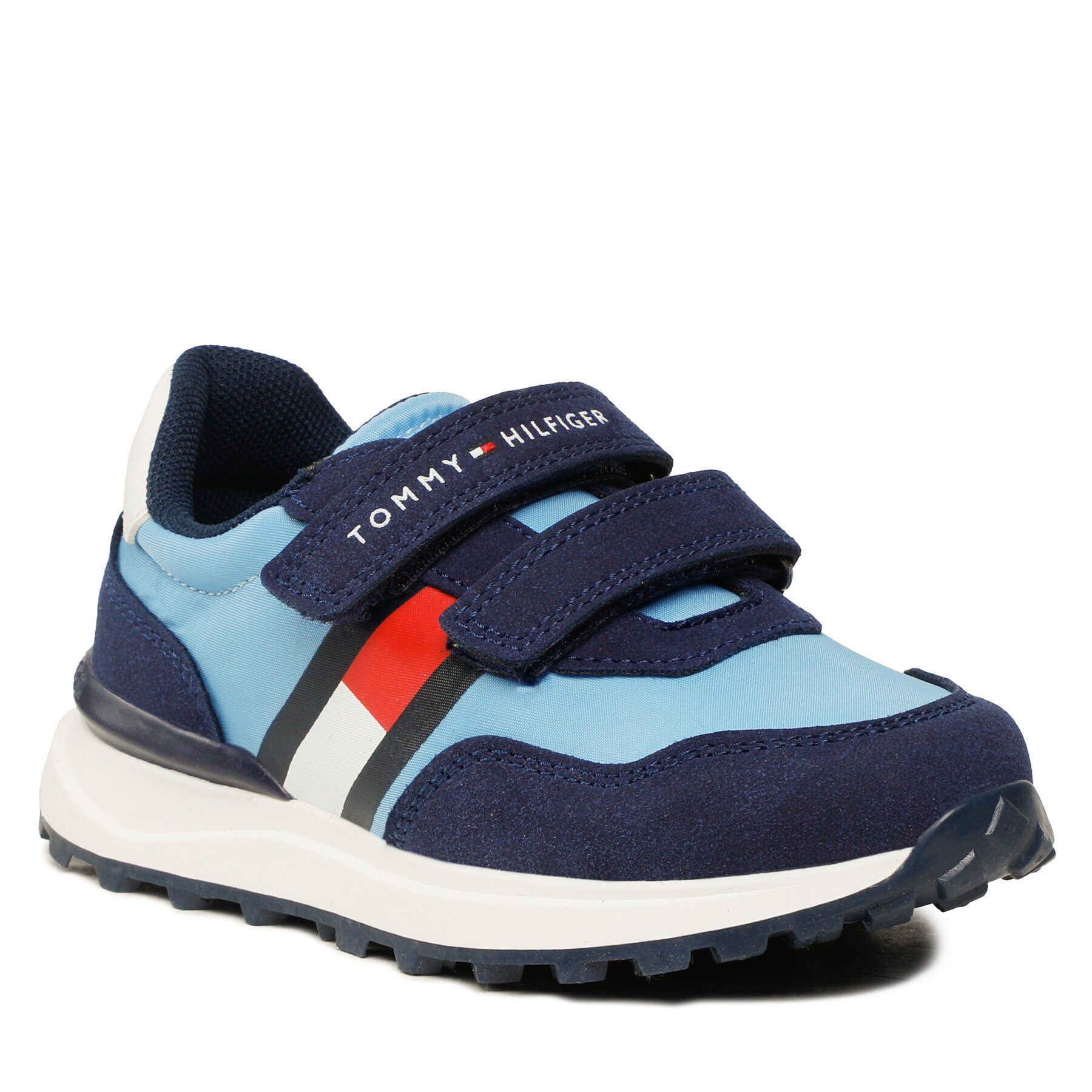 Tommy Hilfiger Сникърси Flag Low Cut T1B9-32881-1587 S Син - Pepit.bg