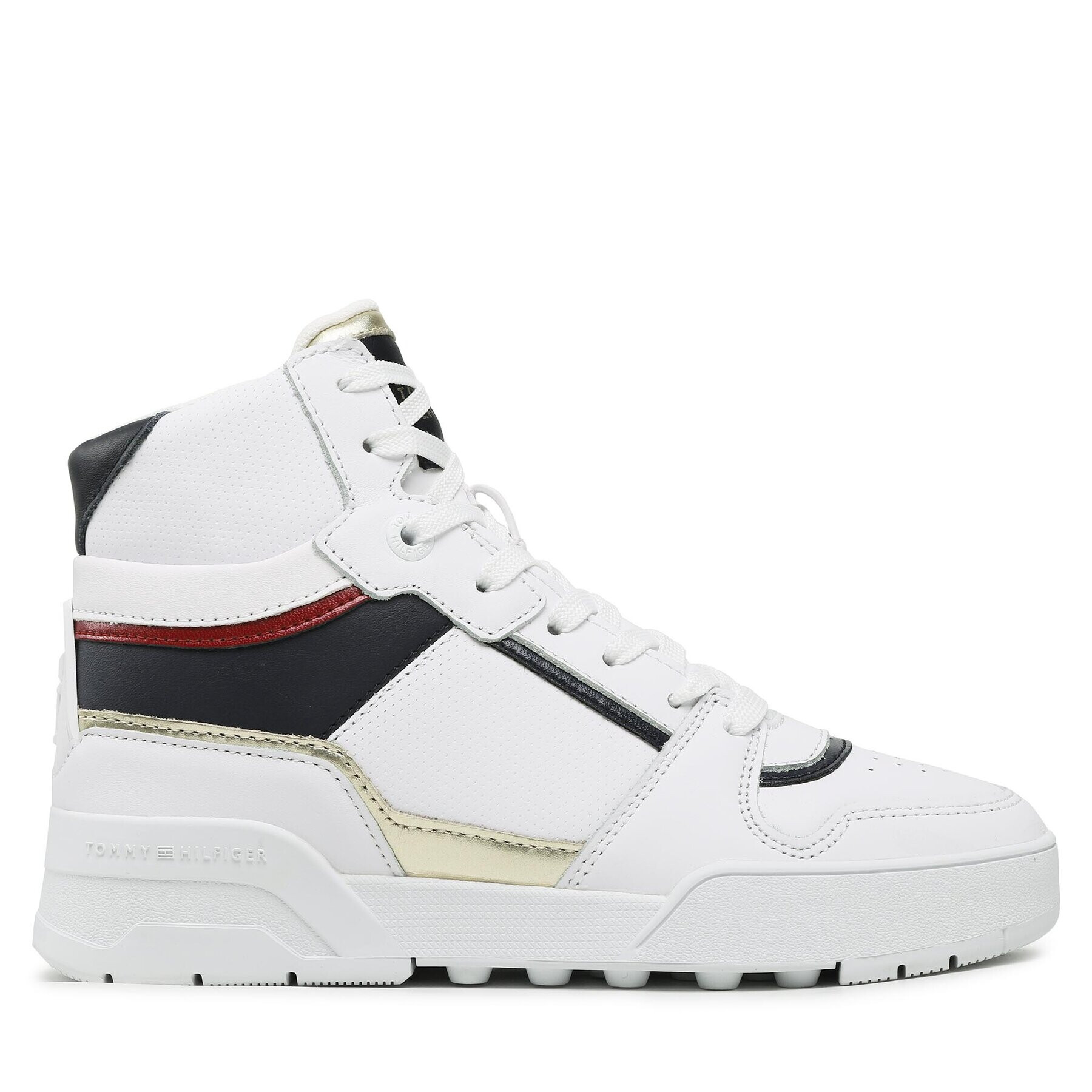 Tommy Hilfiger Сникърси High Th Basket Sneaker FW0FW07023 Бял - Pepit.bg