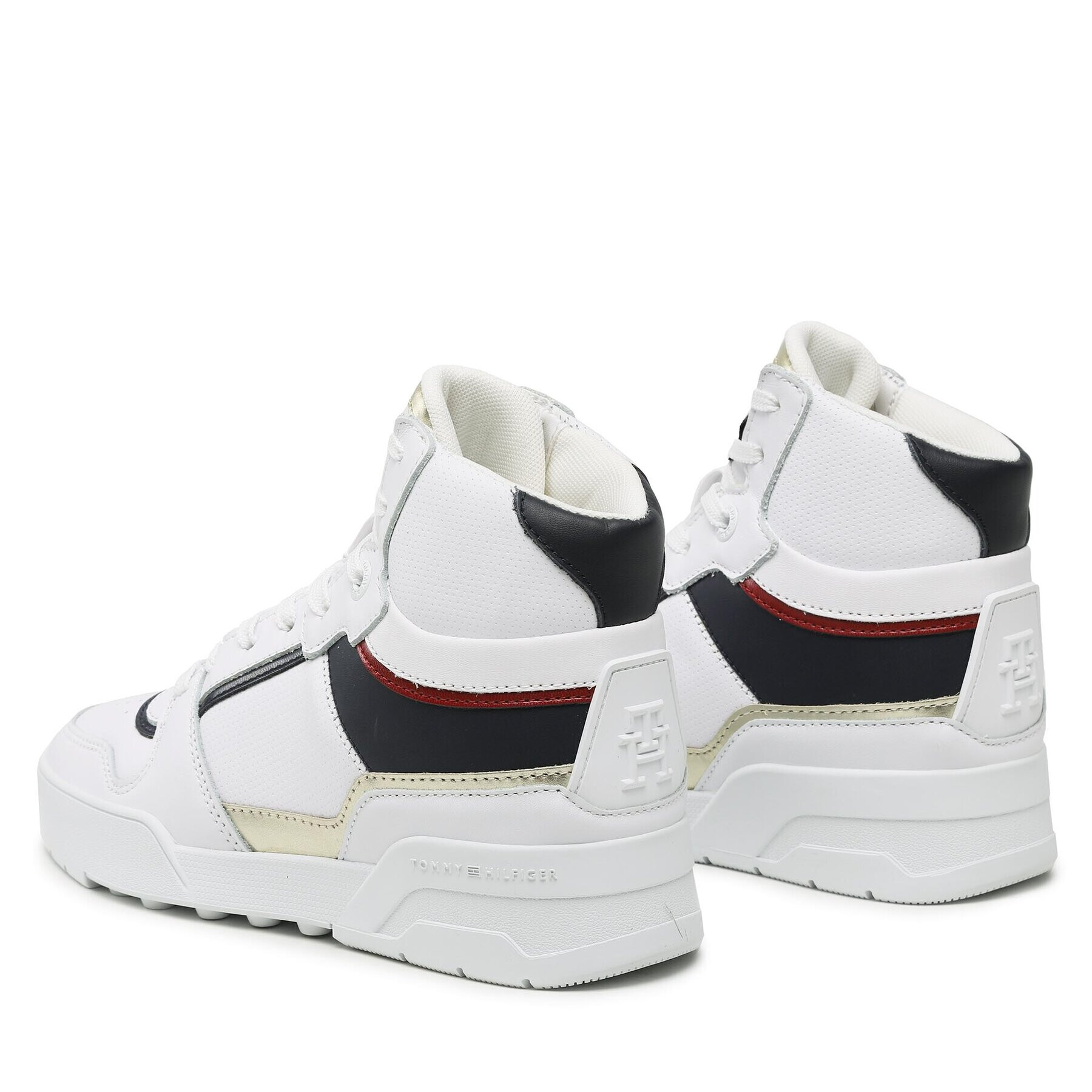 Tommy Hilfiger Сникърси High Th Basket Sneaker FW0FW07023 Бял - Pepit.bg