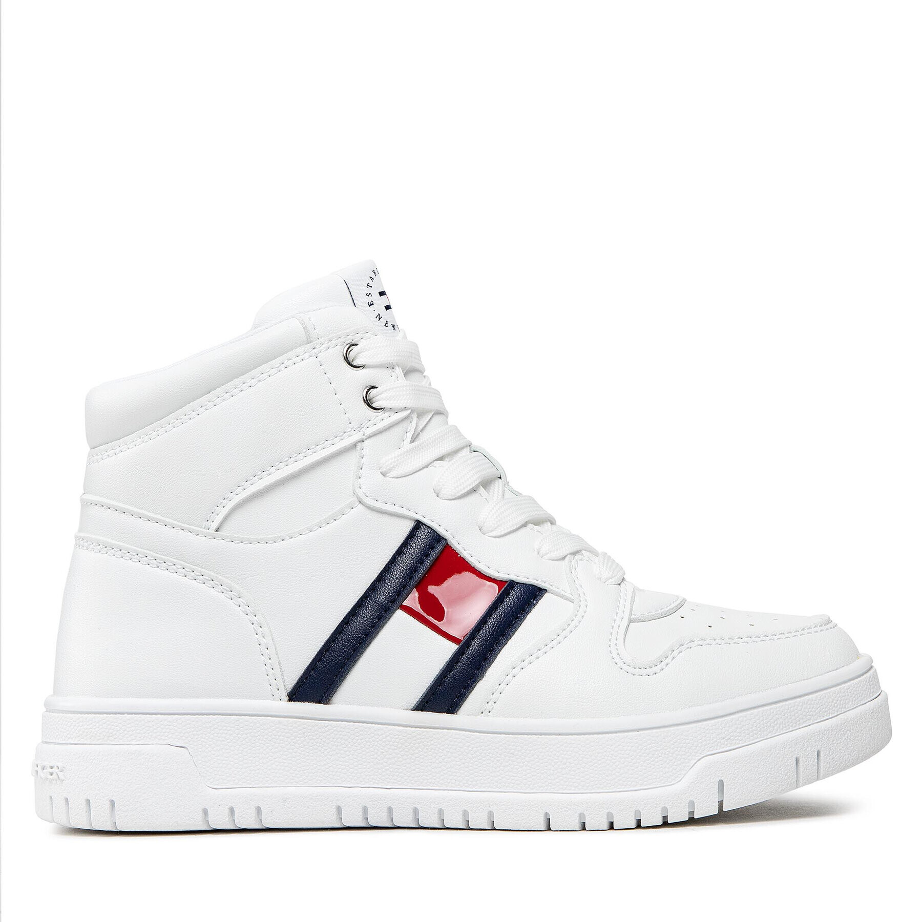 Tommy Hilfiger Сникърси High Top Lace-Up Sneaker T3A9-32345-1351 M Бял - Pepit.bg