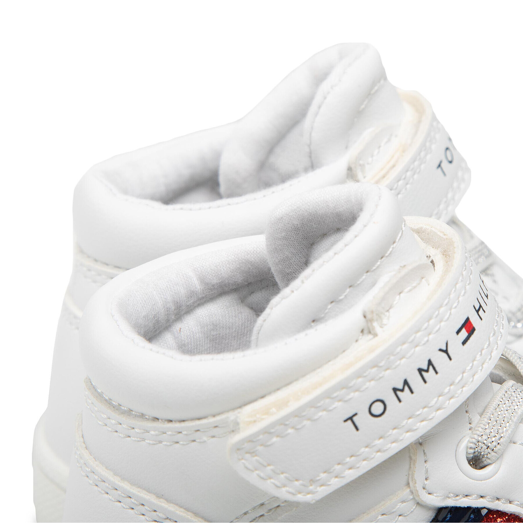 Tommy Hilfiger Сникърси High Top Lace-Up/Velcro Sneaker T3A9-32330-1438 M Бял - Pepit.bg