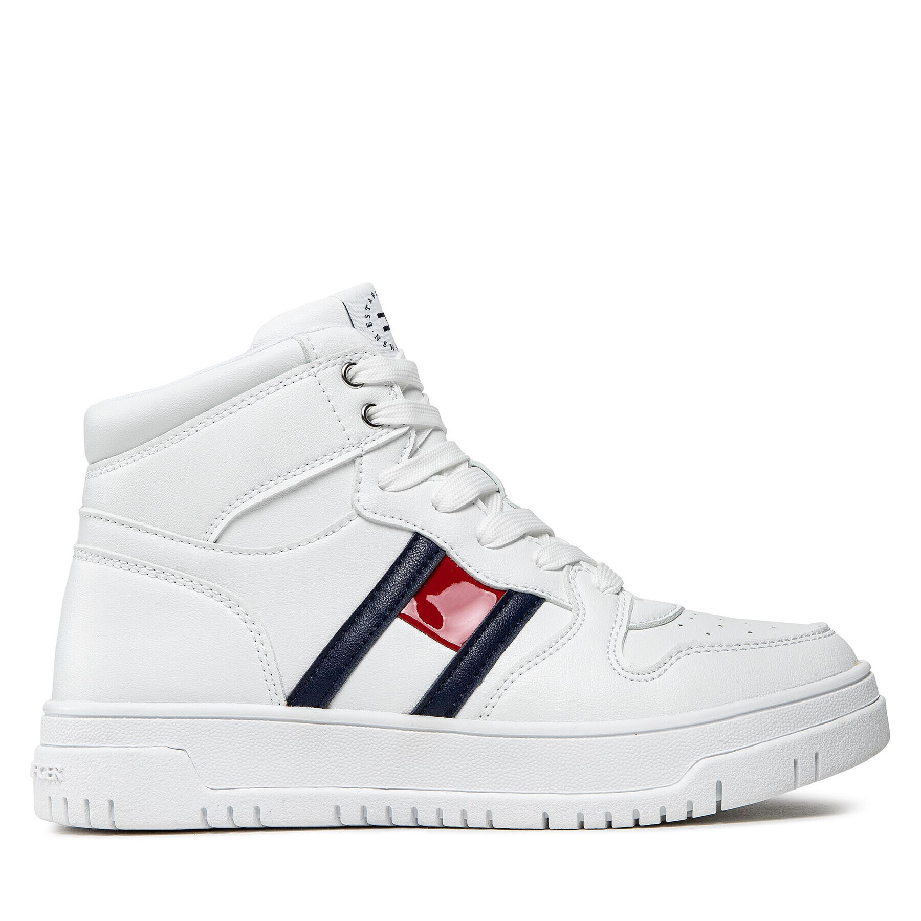 Tommy Hilfiger Сникърси HighTop Lace-Up Sneaker T3A9-32345-1351 S Бял - Pepit.bg