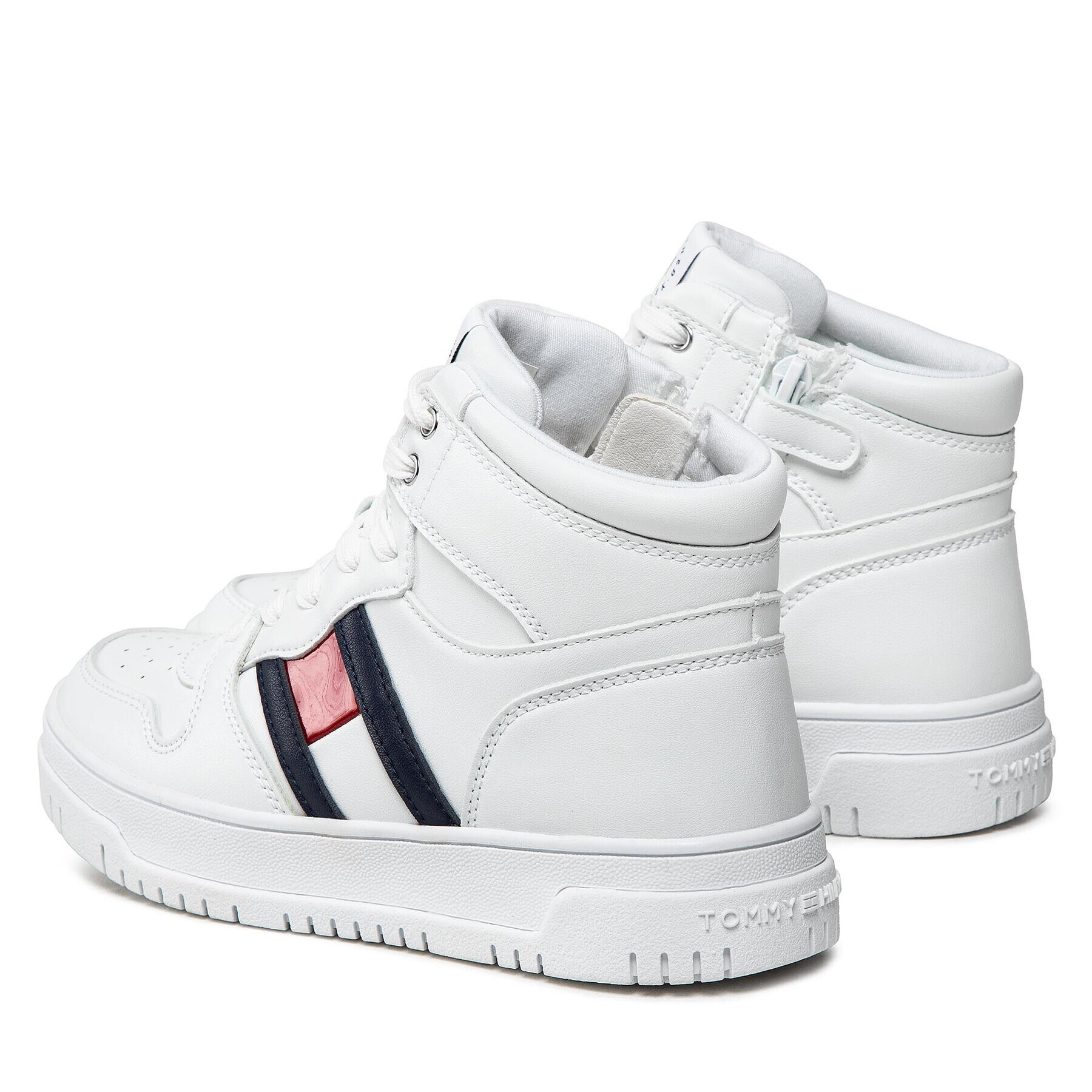 Tommy Hilfiger Сникърси HighTop Lace-Up Sneaker T3A9-32345-1351 S Бял - Pepit.bg