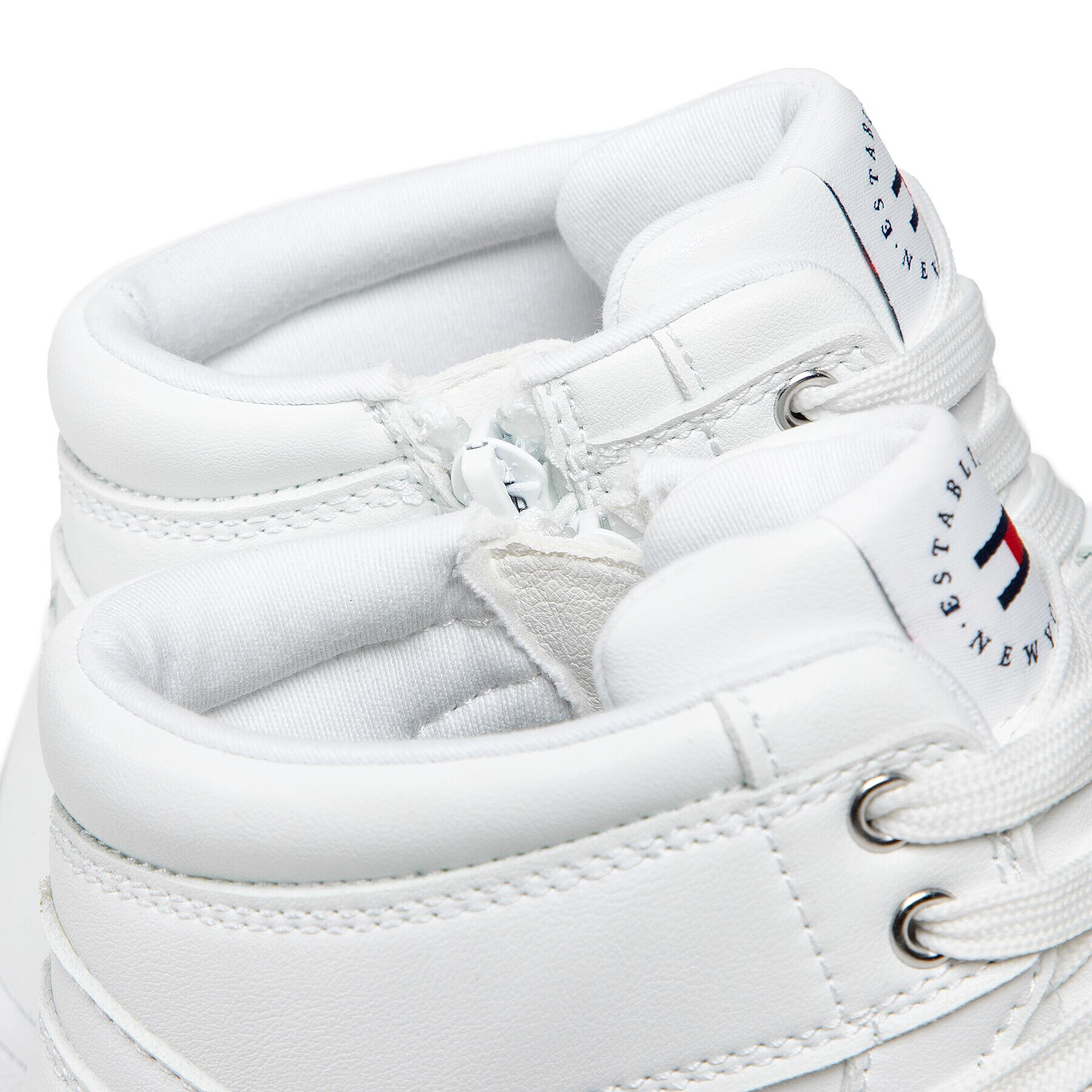 Tommy Hilfiger Сникърси HighTop Lace-Up Sneaker T3A9-32345-1351 S Бял - Pepit.bg