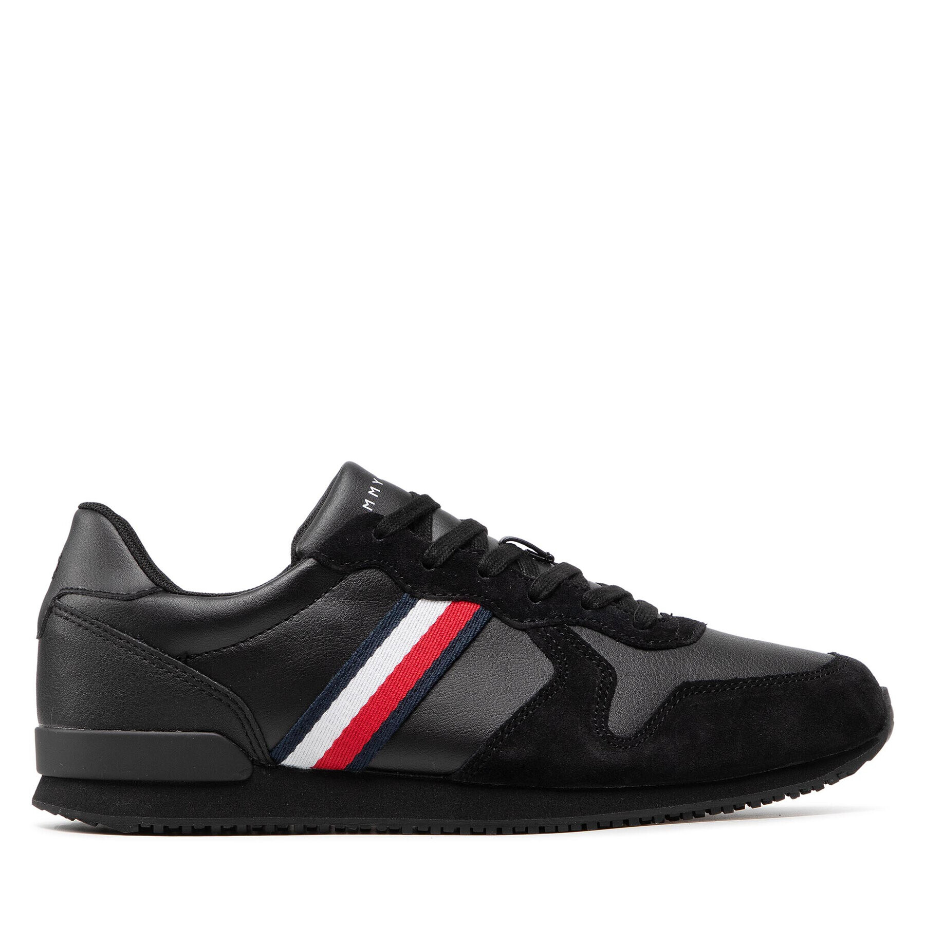 Tommy Hilfiger Сникърси Iconic Leather Runner FM0FM03272 Черен - Pepit.bg