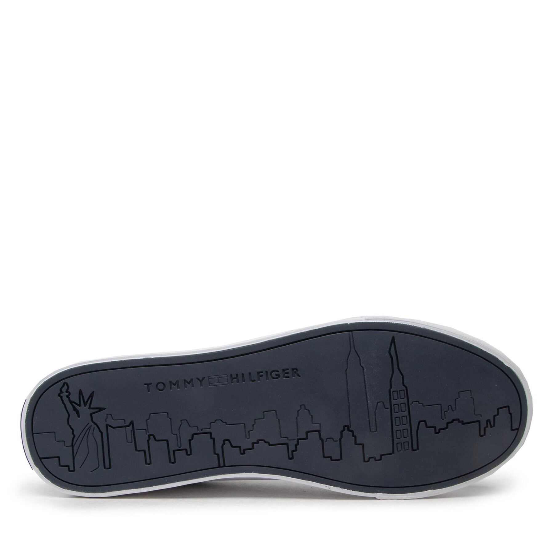 Tommy Hilfiger Сникърси Iconic Leather Vulc Punched FM0FM04166 Бял - Pepit.bg